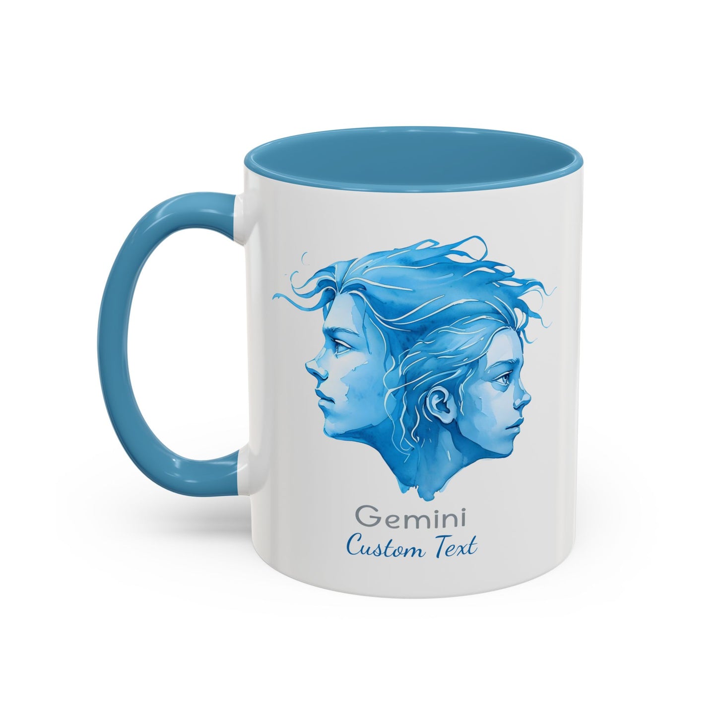 Personalized Gemini Accent Coffee Mug, Zodiac Mug, Astrology Mug, Gemini Birthday Gift, Gemini Zodiac Gift, Custom Zodiac Gift