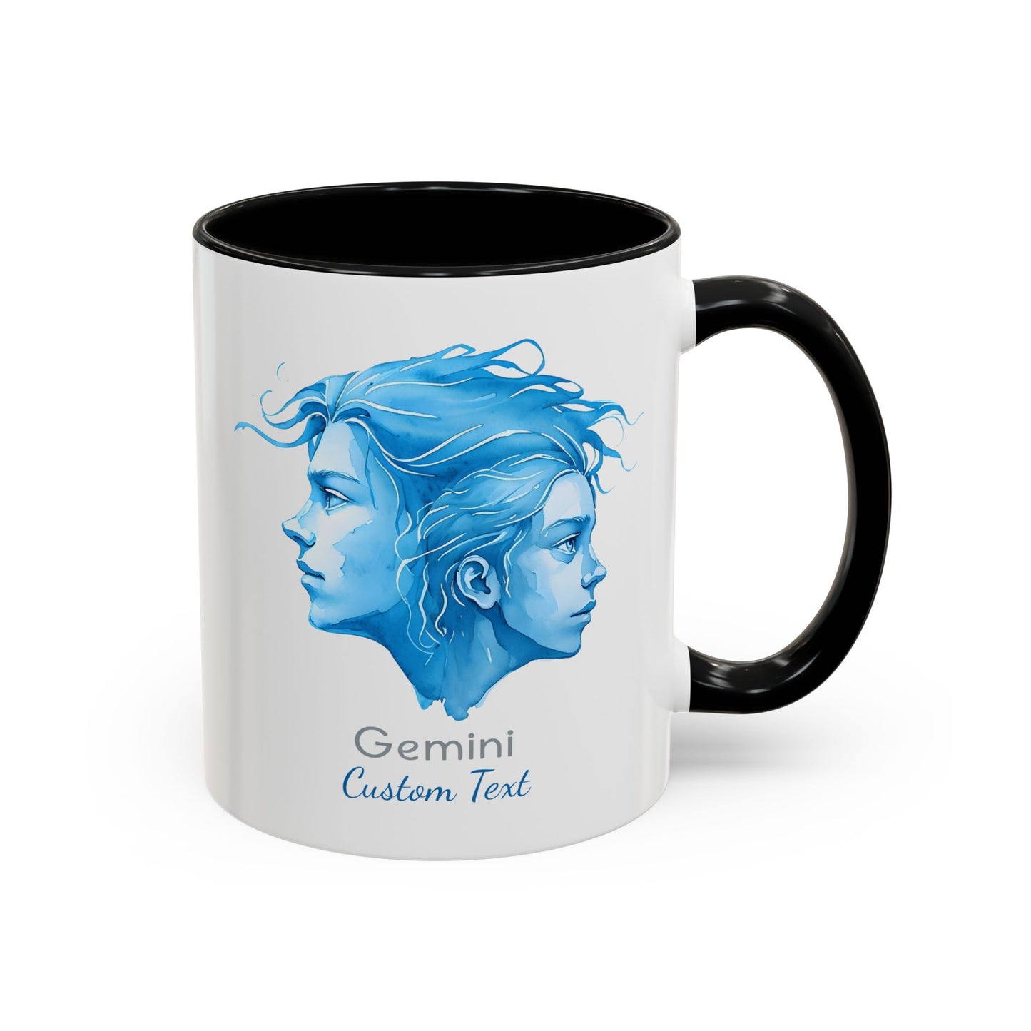Personalized Gemini Accent Coffee Mug, Zodiac Mug, Astrology Mug, Gemini Birthday Gift, Gemini Zodiac Gift, Custom Zodiac Gift