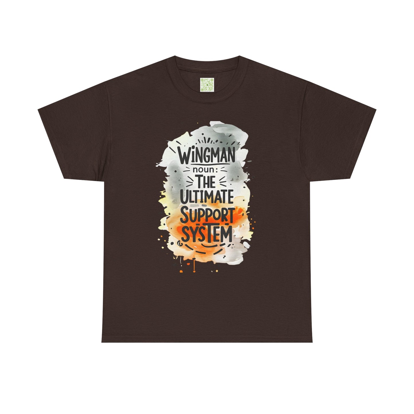Wingman Ultimate Support System Unisex Heavy Cotton Tee | Fun Quote Shirt for Guys | Casual Wear Gift for Him | Perfect Buddy Gift