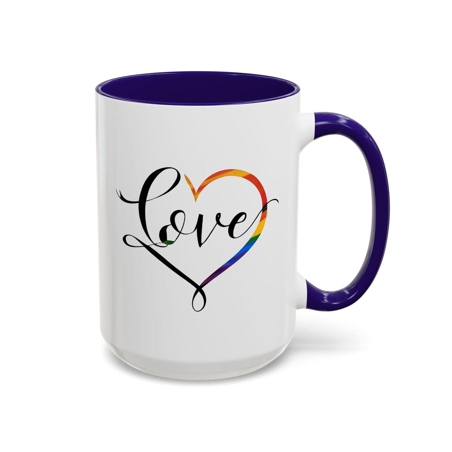 Celebration Rainbow Heart Mug - Celebrate Diversity and Unity - Valentine's Gift - Pride Celebration Mug