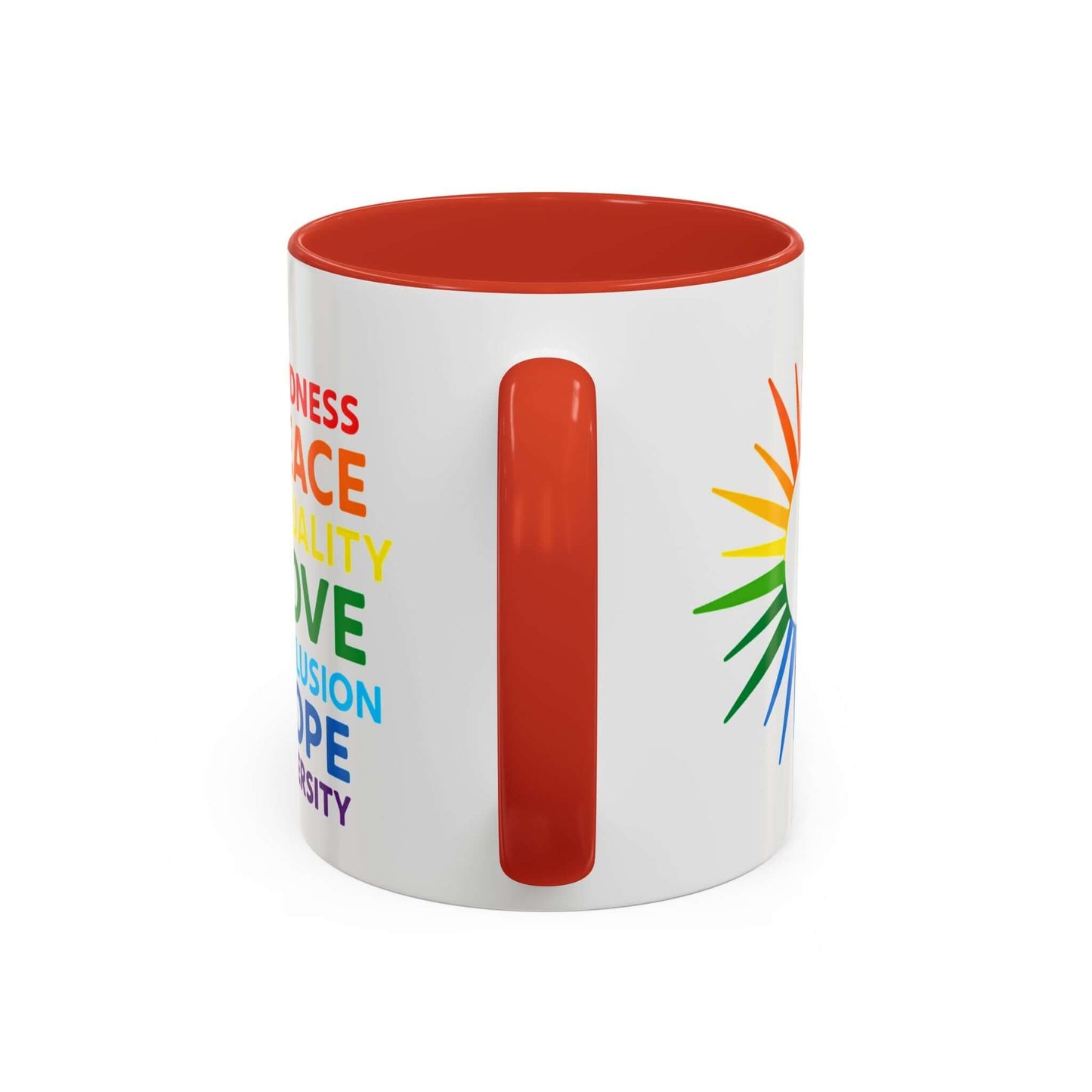 Colorful Affirmation Coffee Mug, Pride Month Mug, Kindness Love Peace, LGBT Mug, Gay Mug, Equal Rights Mug