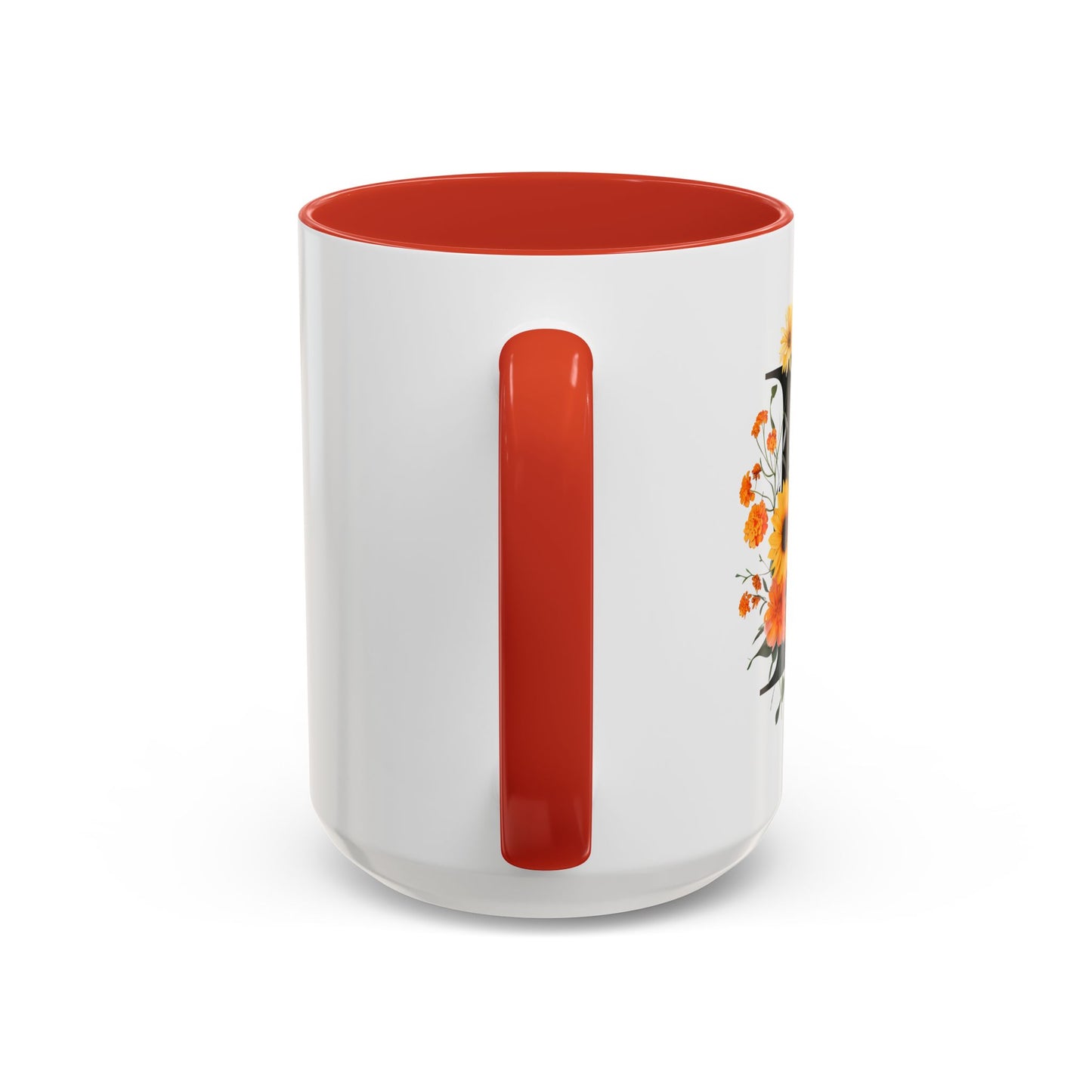 Personalized Floral Monogram - Letter R - Elegant Accent Coffee Mug – Personalized Mothers Day Gift