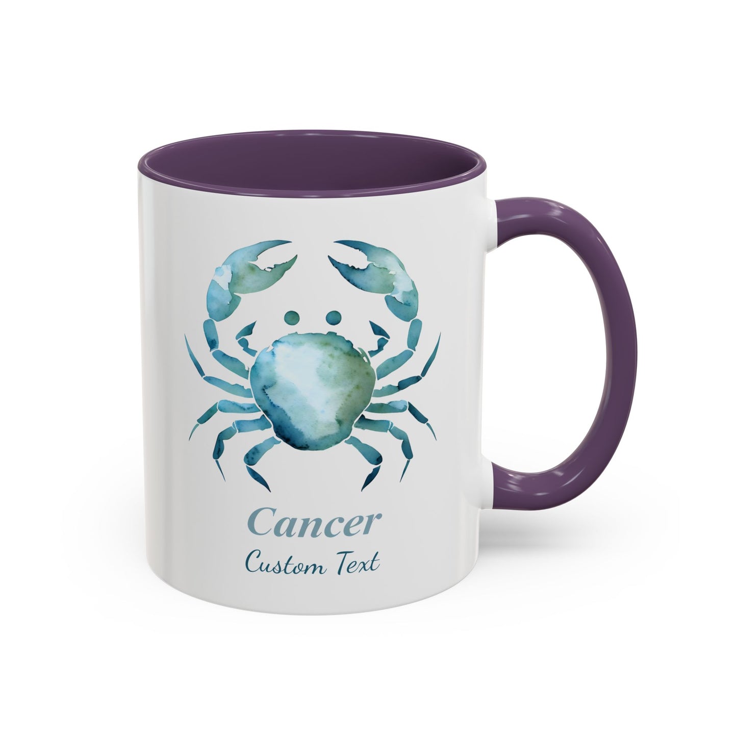 Personalized Cancer Zodiac Accent Coffee Mug, Zodiac Mug, Astrology Mug, Birth Month, Cancer Zodiac Gift, Custom Gift