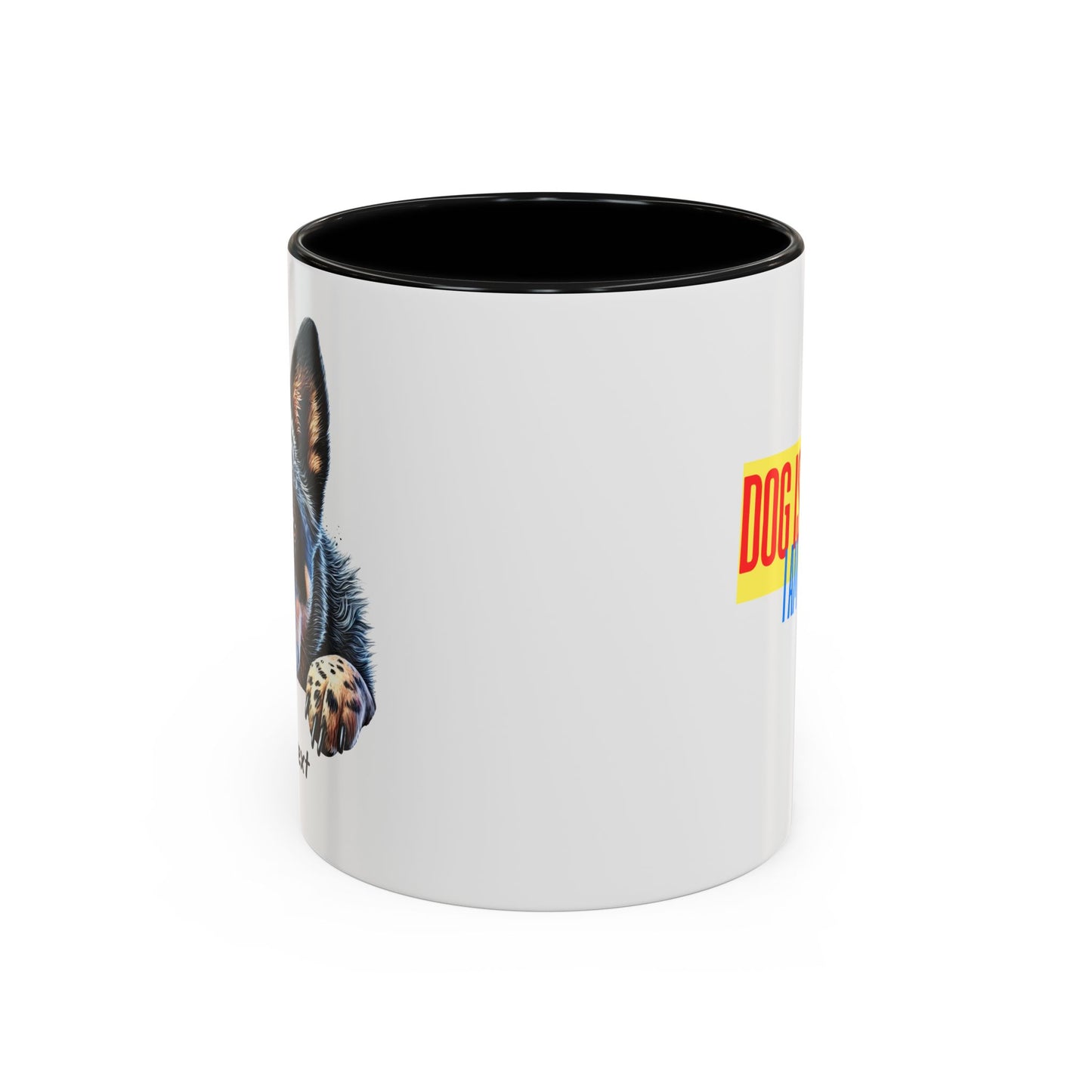 Funny Dog Lover Australian Cattle Dog Accent Mug, Sassy Coffee Cup with Dog is Friendly, I am Not Quote, Perfect Gift for Dog Moms