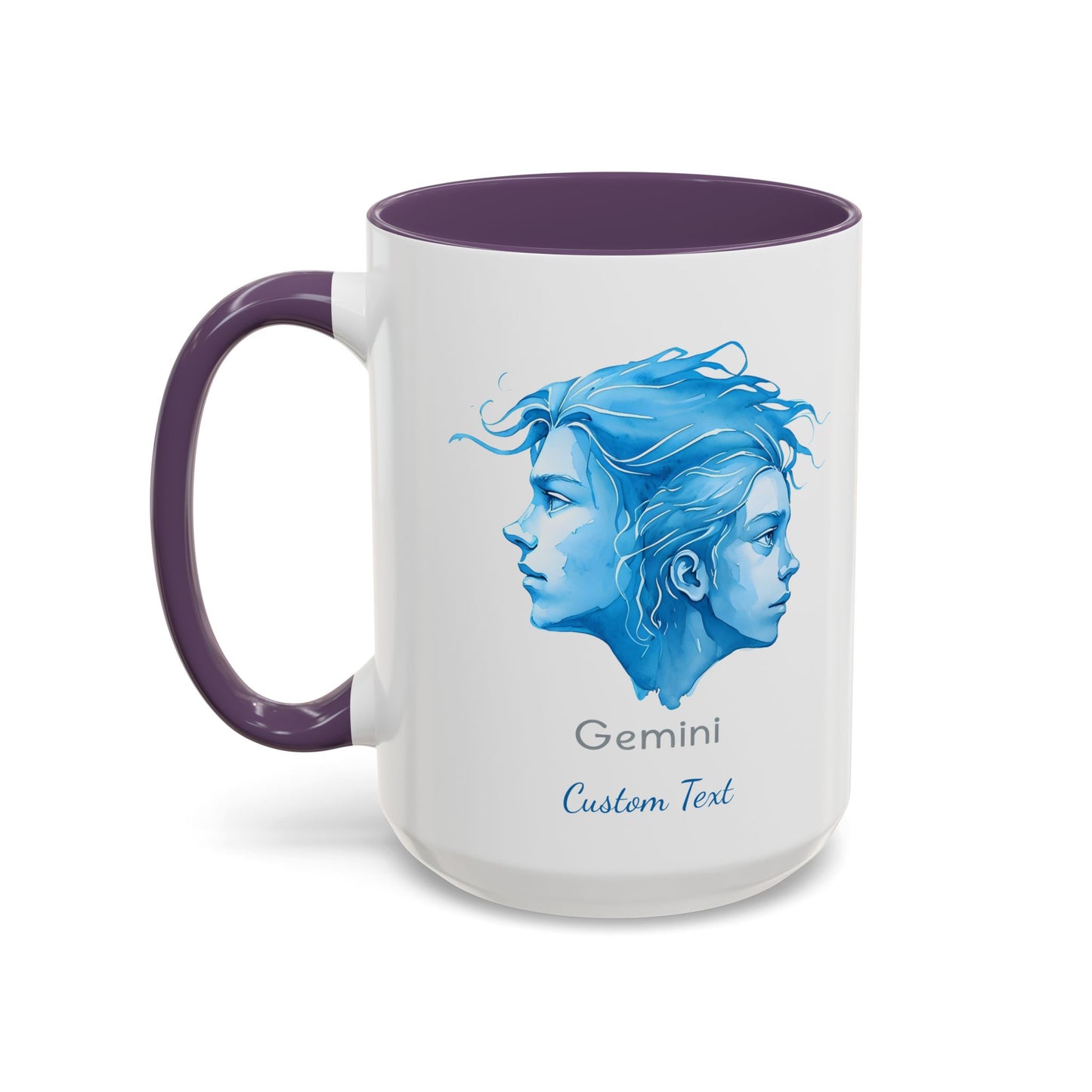 Personalized Gemini Accent Coffee Mug, Zodiac Mug, Astrology Mug, Gemini Birthday Gift, Gemini Zodiac Gift, Custom Zodiac Gift