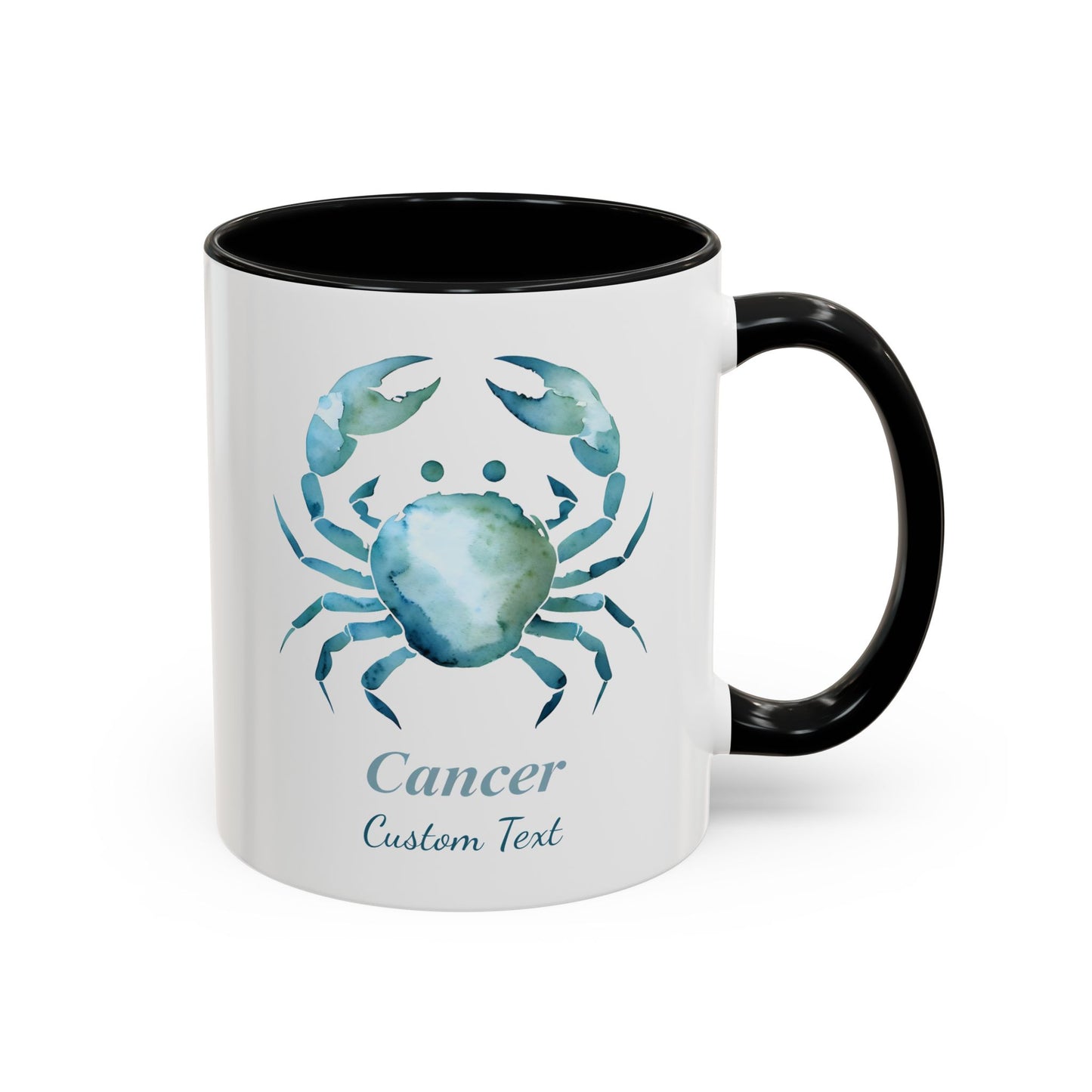 Personalized Cancer Zodiac Accent Coffee Mug, Zodiac Mug, Astrology Mug, Birth Month, Cancer Zodiac Gift, Custom Gift