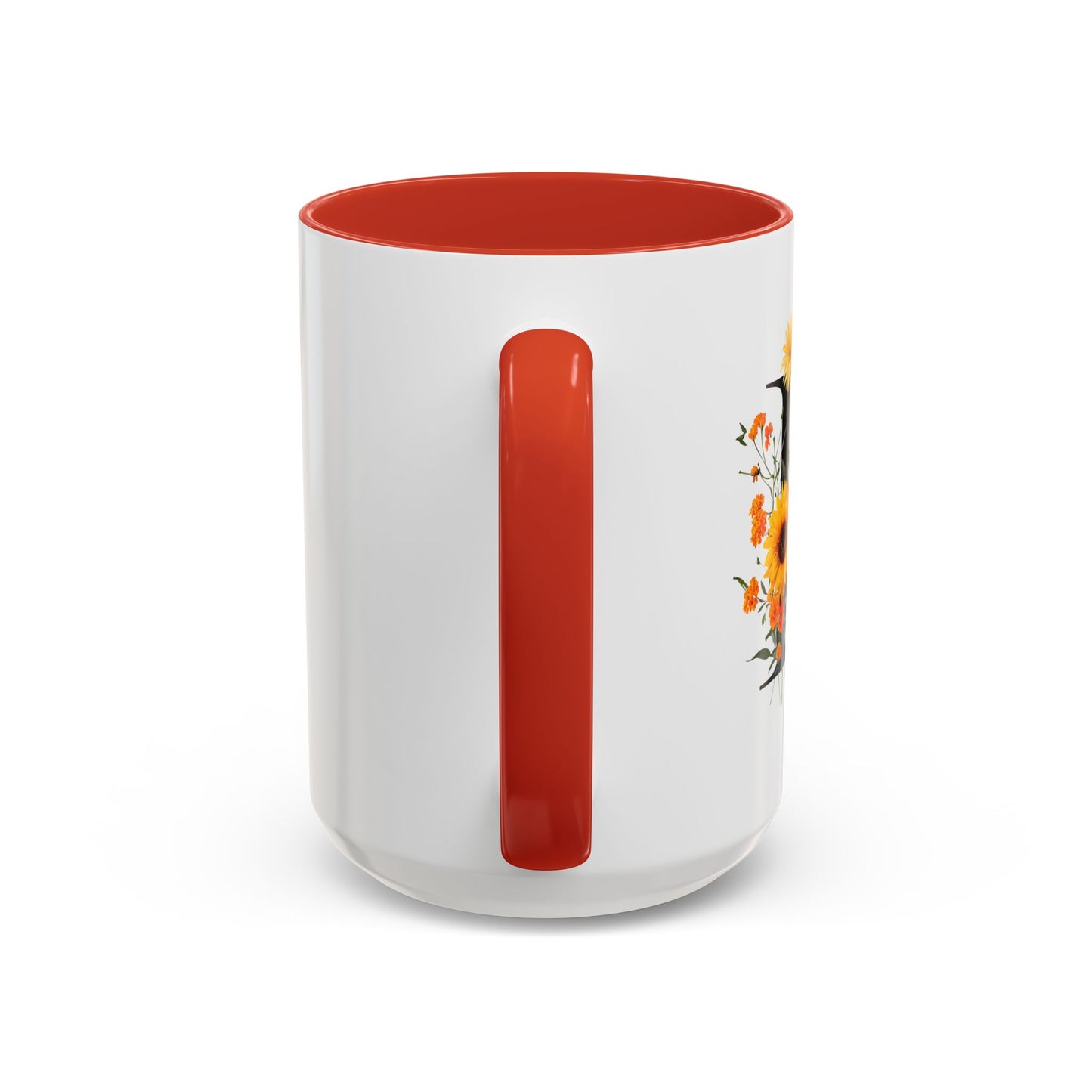 Personalized Floral Monogram - Letter K - Elegant Accent Coffee Mug – Personalized Mothers Day Gift