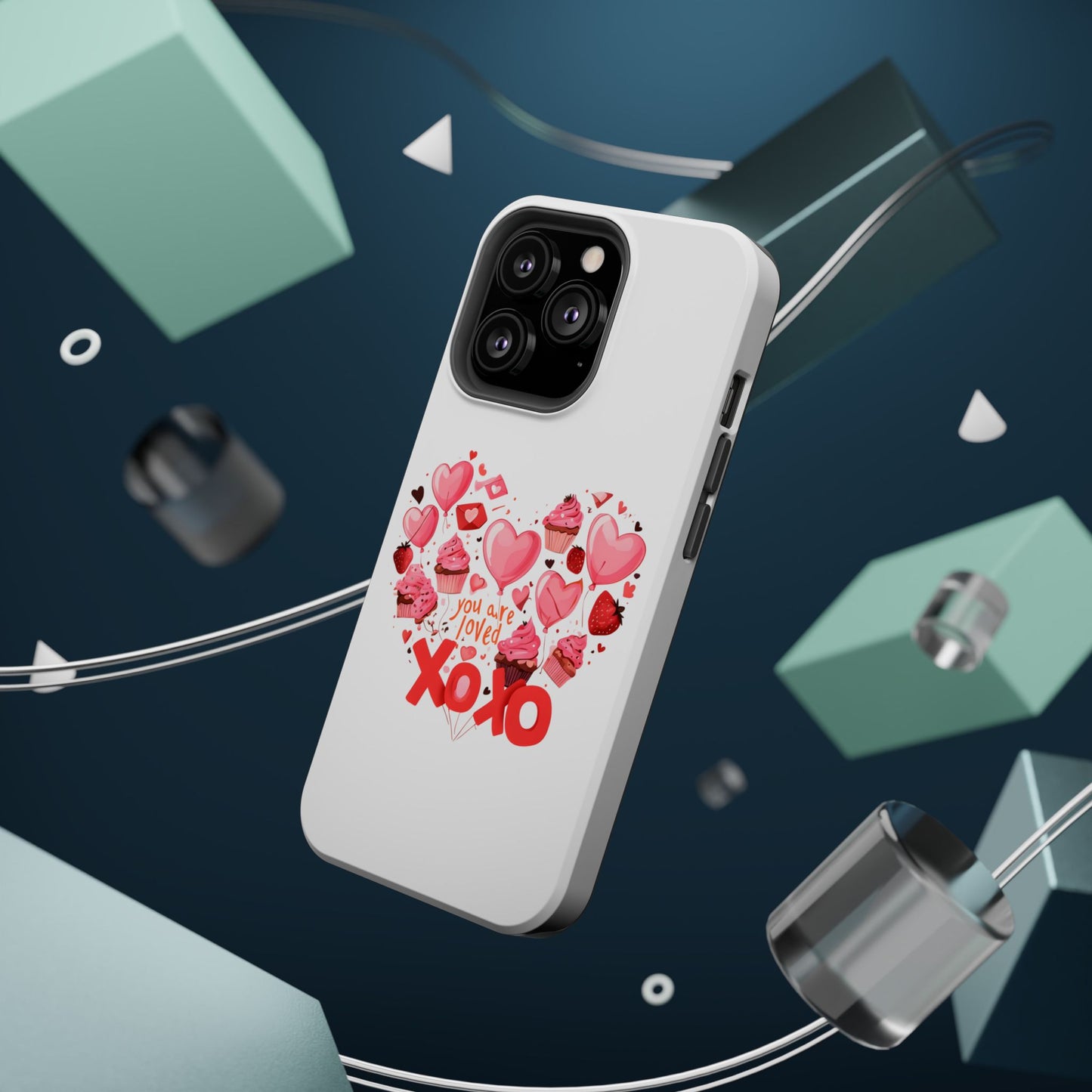 Valentine's Day Magnetic Tough Cases, Cute Phone Cover, Gift for Her, Love Heart Design, Personalizable Tech Accessory