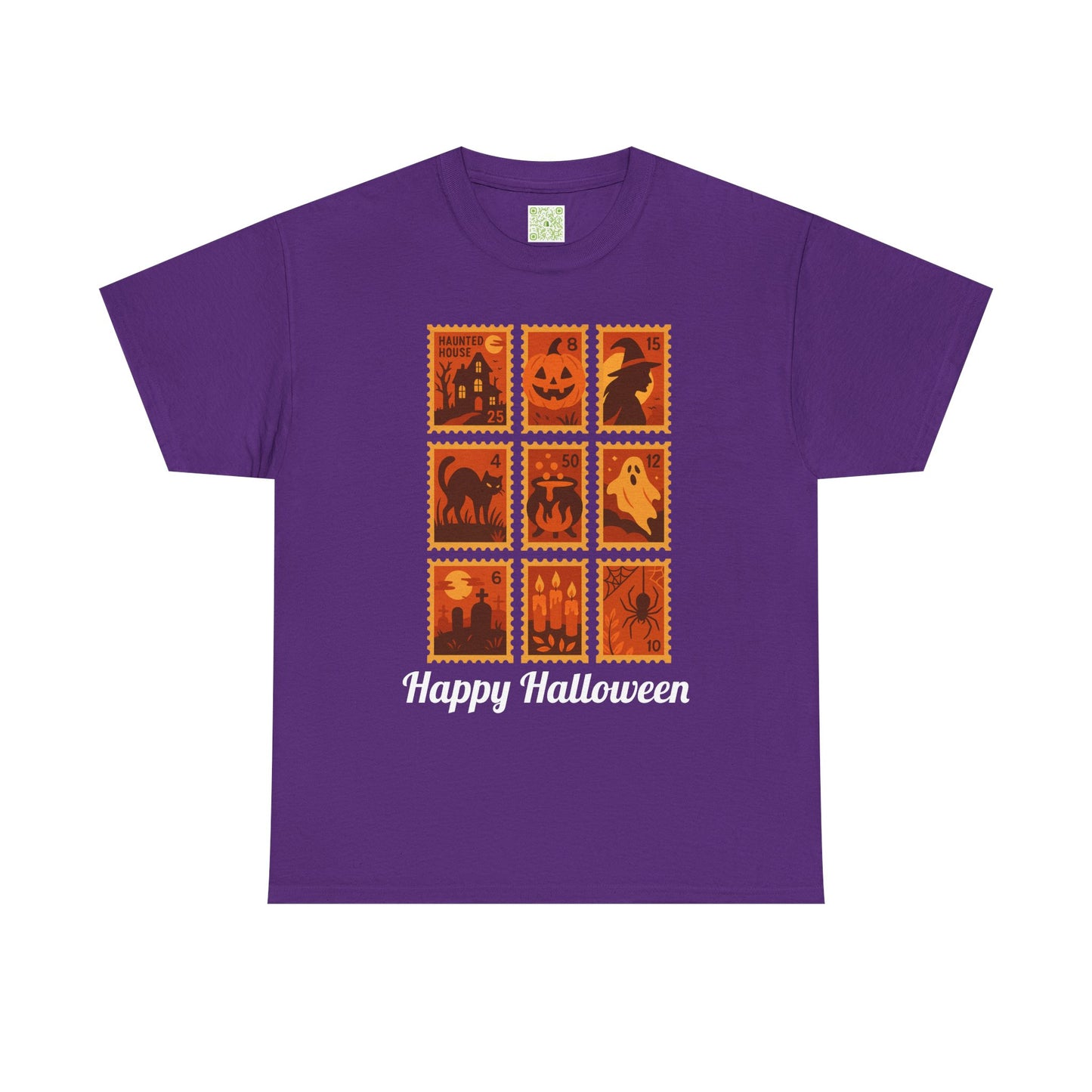 Halloween Postage Stamp Tee, Halloween Stamps Shirt, Stamp T-shirt, Spooky Halloween Tshirt, Gift For Her, Fall Fashion