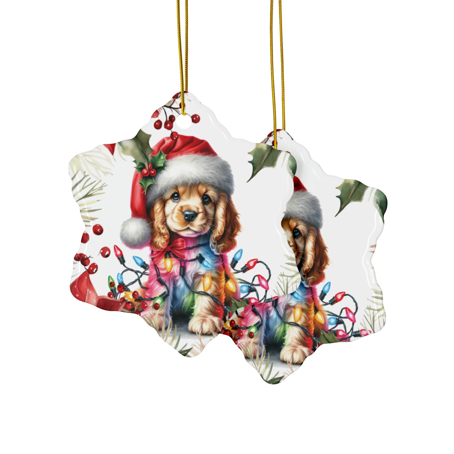 Cocker Spaniel Holiday Ornament, Custom Dog Ornament, Spaniel Ornament, Dog Lover Gift, Dog Mom, Christmas