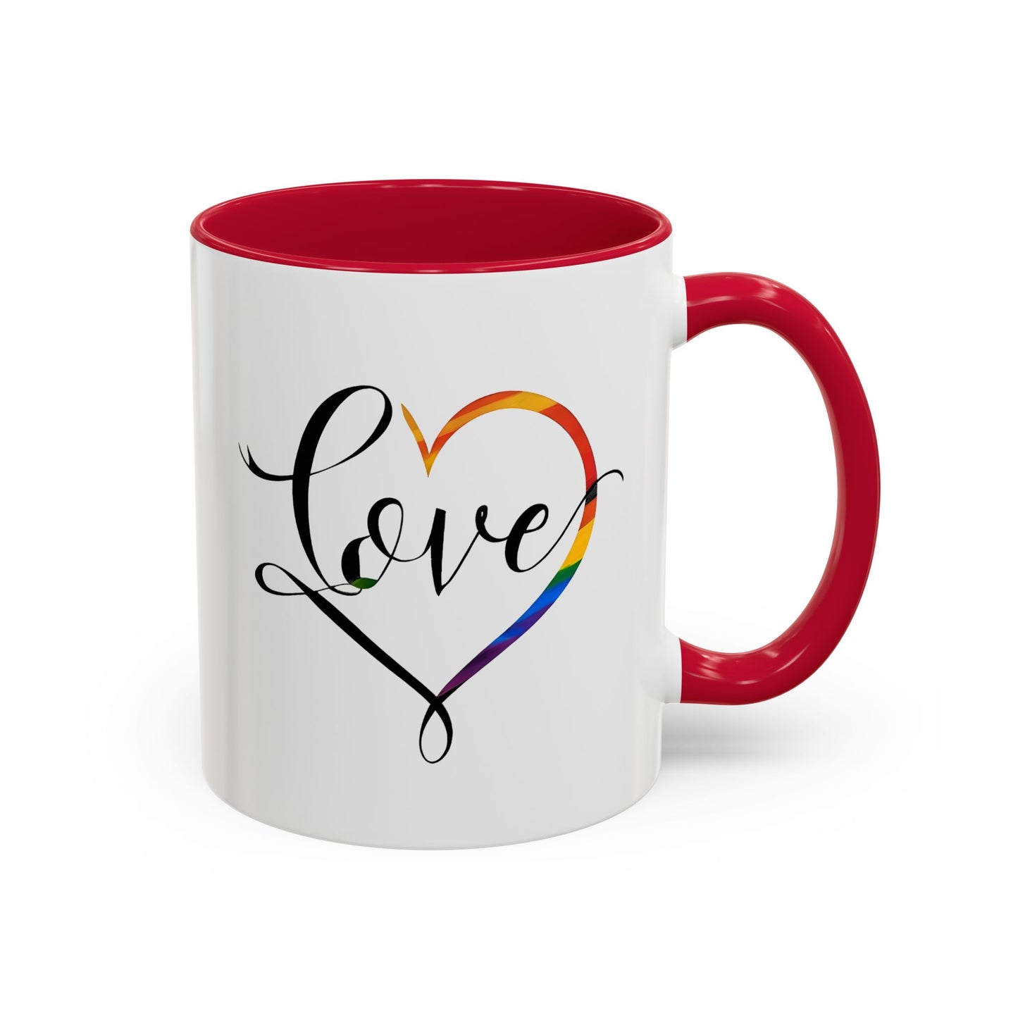 Celebration Rainbow Heart Mug - Celebrate Diversity and Unity - Valentine's Gift - Pride Celebration Mug