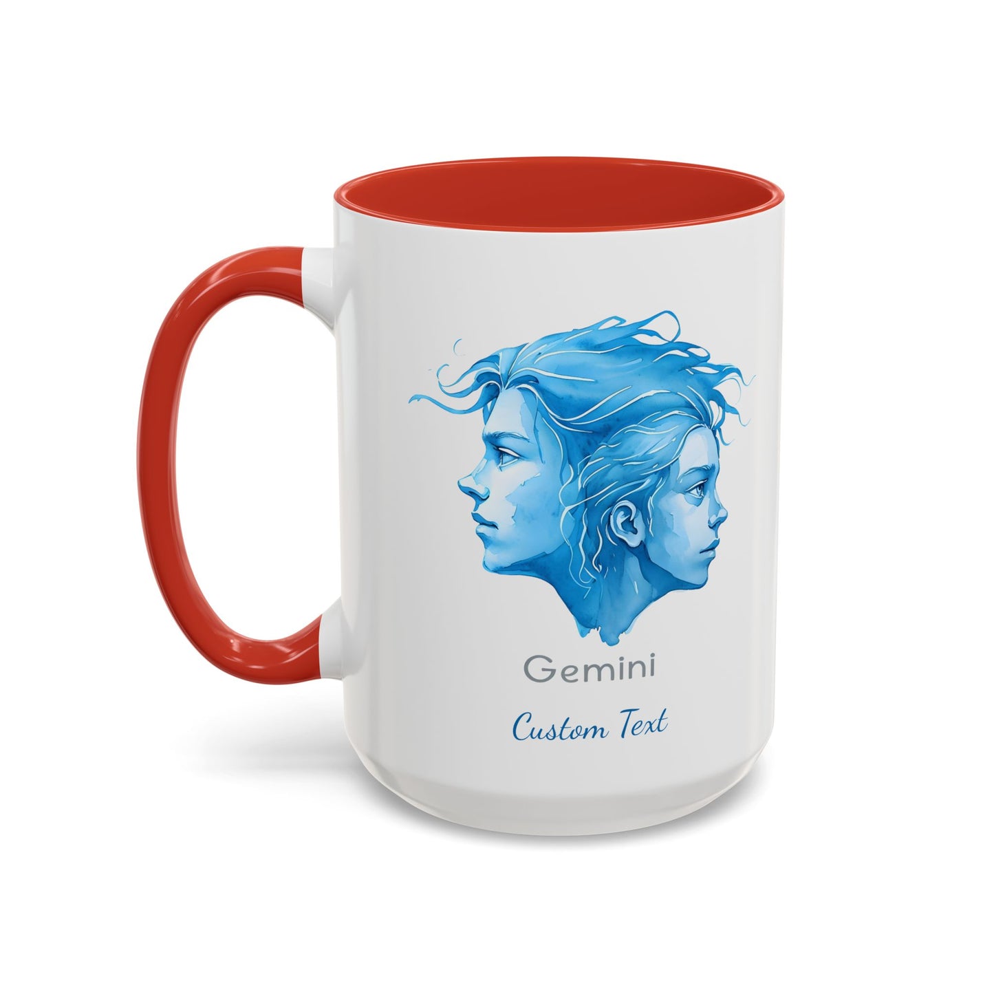 Personalized Gemini Accent Coffee Mug, Zodiac Mug, Astrology Mug, Gemini Birthday Gift, Gemini Zodiac Gift, Custom Zodiac Gift