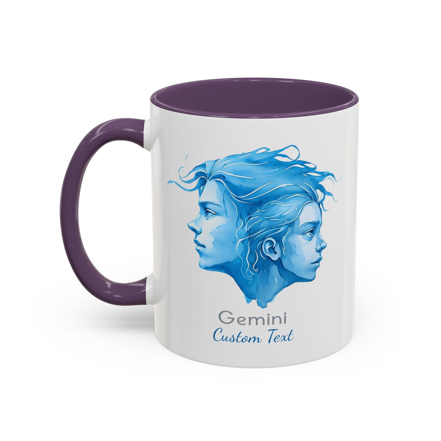 Personalized Gemini Accent Coffee Mug, Zodiac Mug, Astrology Mug, Gemini Birthday Gift, Gemini Zodiac Gift, Custom Zodiac Gift