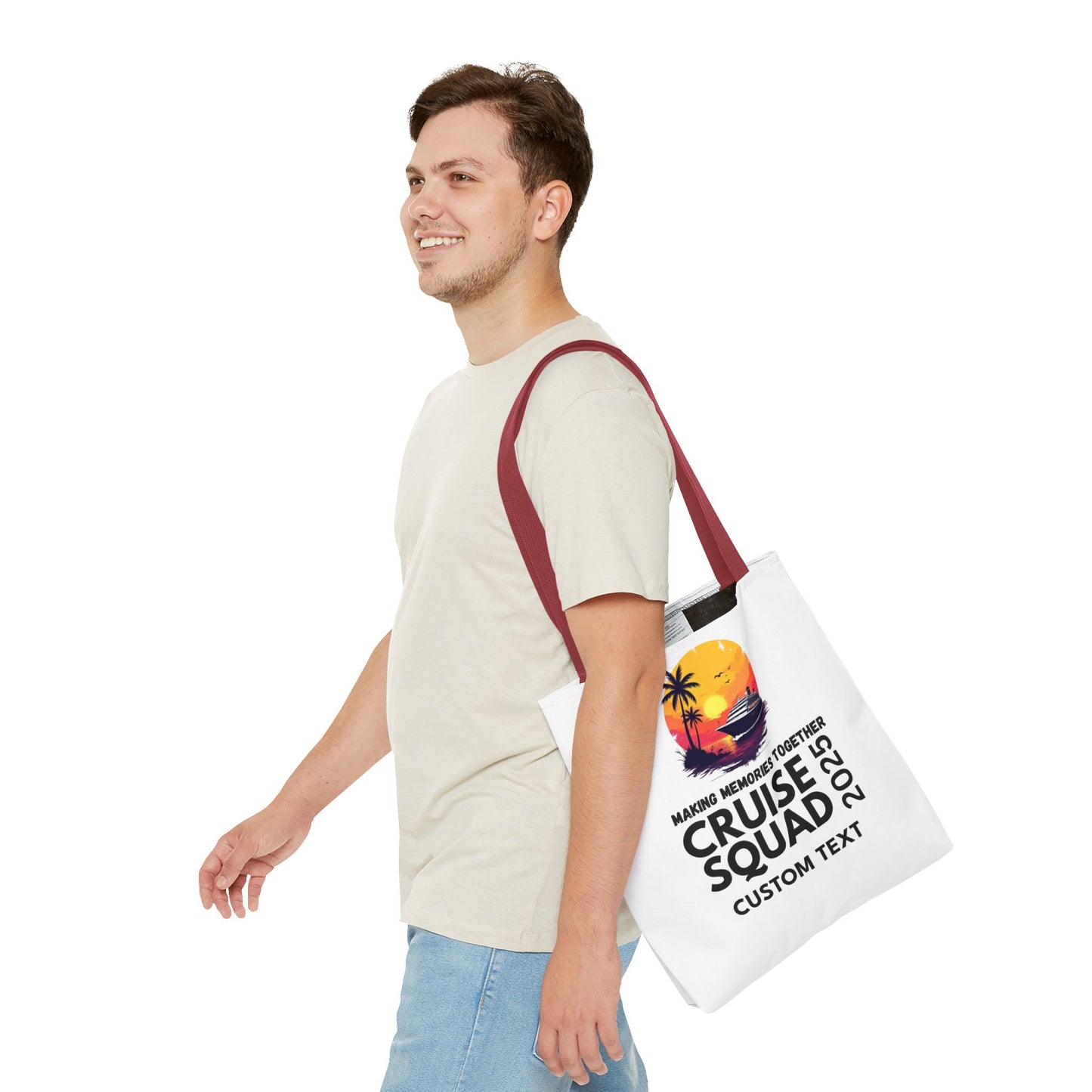 Personalized Cruise Squad Tote Bag, Family Cruise 2025, Matching Tote Bag, Vacation Tote, Family Vacation 2025, Cruise Bag