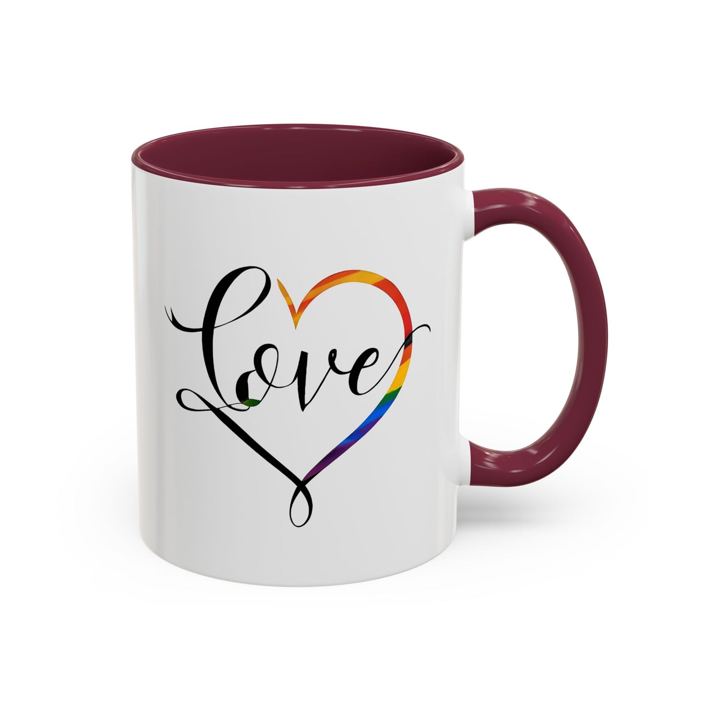 Celebration Rainbow Heart Mug - Celebrate Diversity and Unity - Valentine's Gift - Pride Celebration Mug