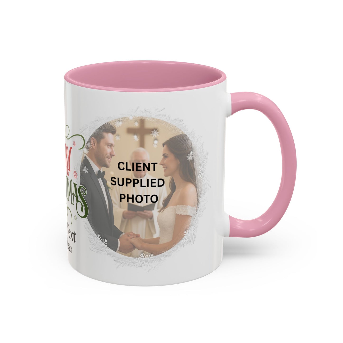 Personalized First Year Married Photo Mug featuring wedding couple's image, perfect gift for newlyweds.