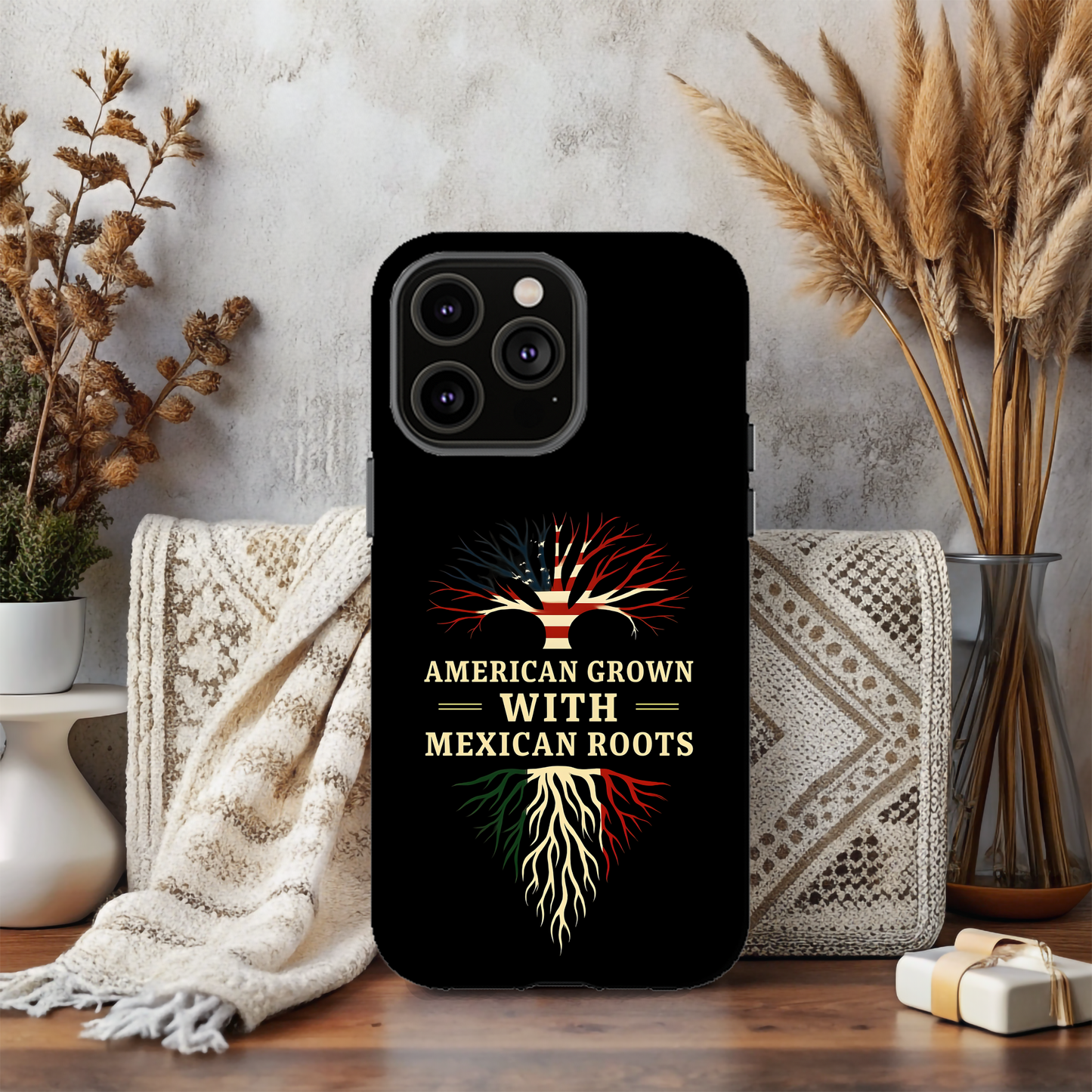 American Grown Magnetic Phone Case, Custom Tough Phone Cover, Unique Phone Accessory, Gift for Her, Multicultural Pride