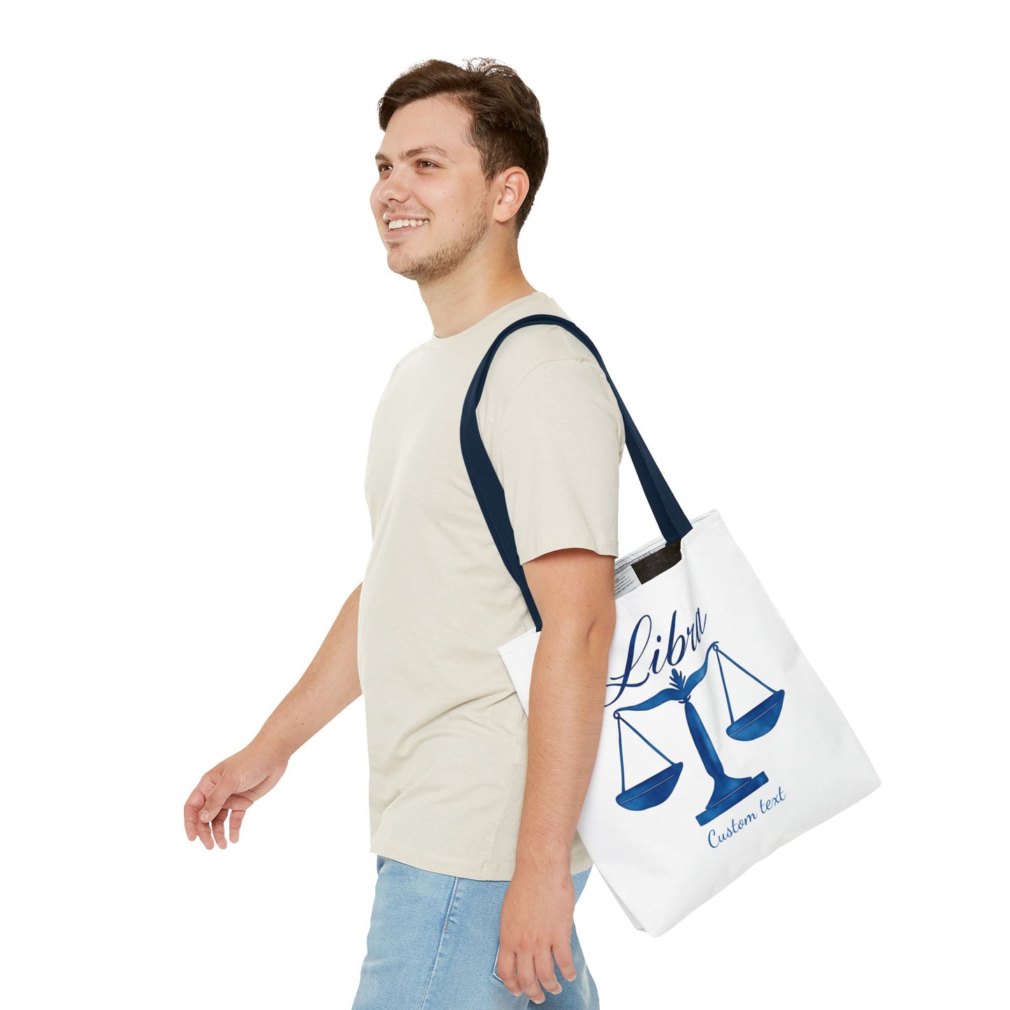Libra Zodiac Personalized Tote Bag, Artistic Tote Bag, Astrology Lover Tote, Trendy Tote Bag, Unique Weekender Bag
