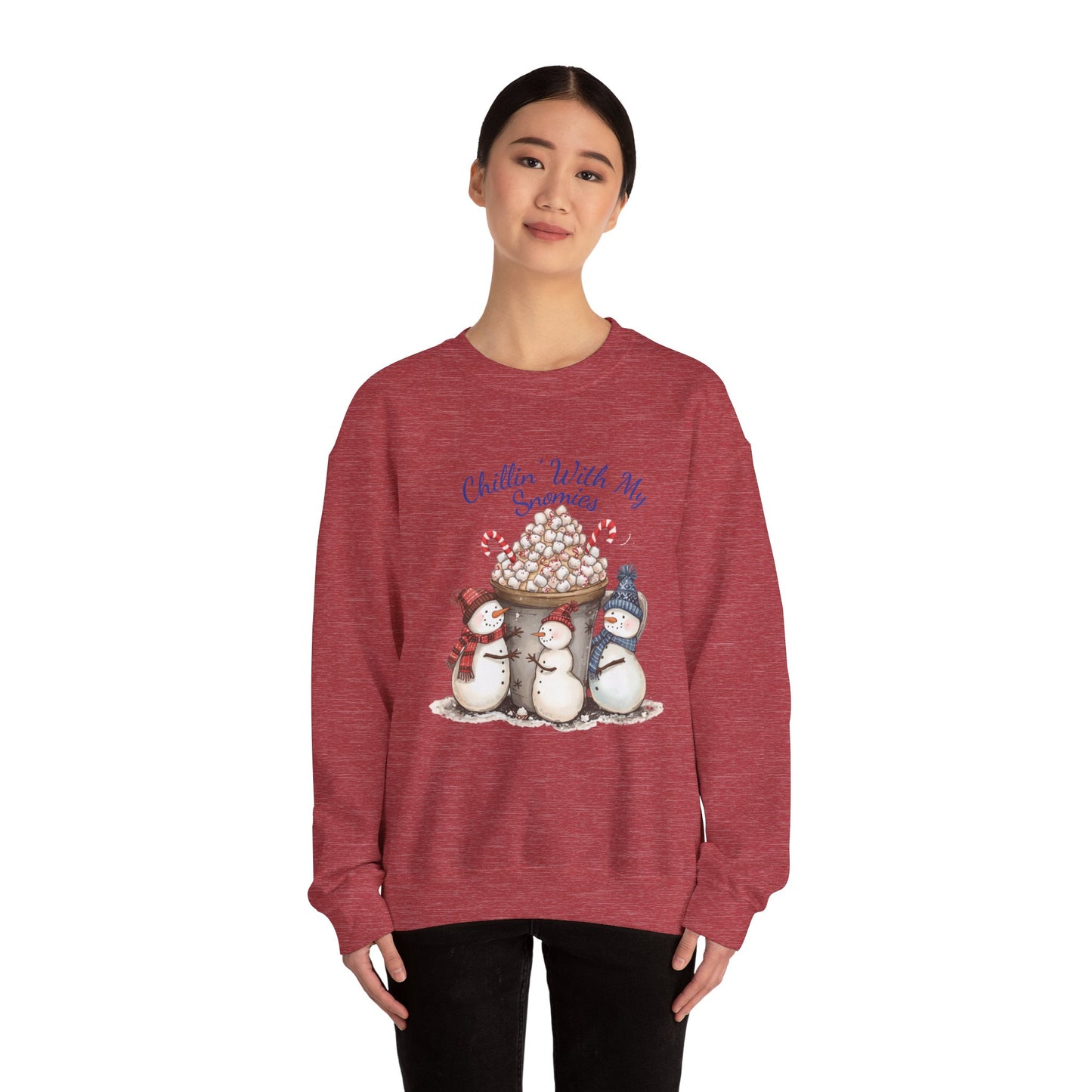 Chillin with my Snomies Sweatshirt, Snowman Apparel, Funny Snowman Shirt, Cute Snowman, Let It Snow, Snowman Lover Gift