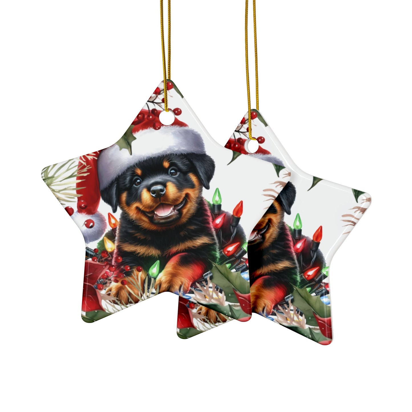 Rottweiler Holiday Ornament, Rottweiler Owner Gift, Christmas Ornament, Custom Dog Ornament, Rottie Decoration