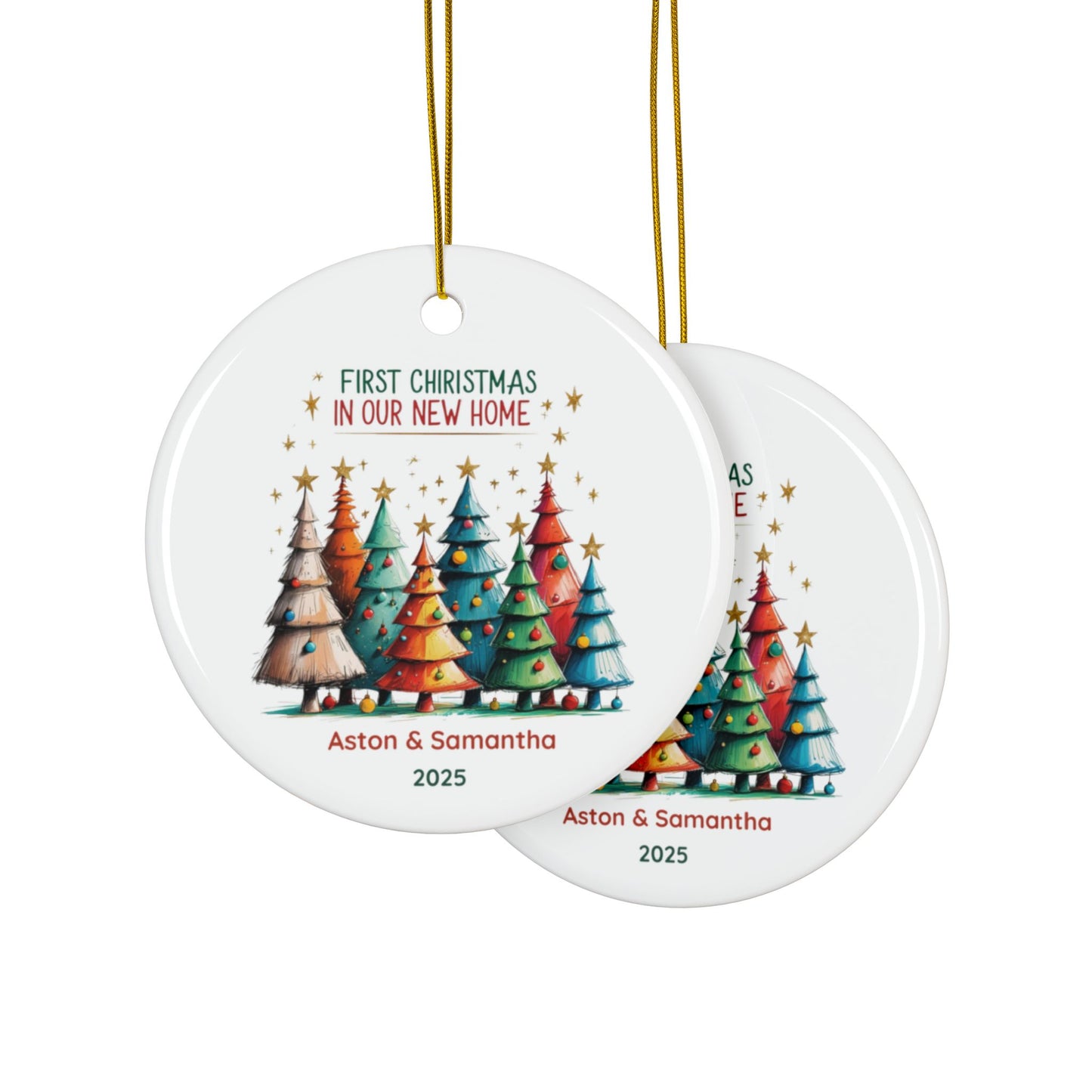 New Home Ornament, Personalized First Christmas Keepsake, Realtor Closing Gift, Our First House Holiday Decoration 2025