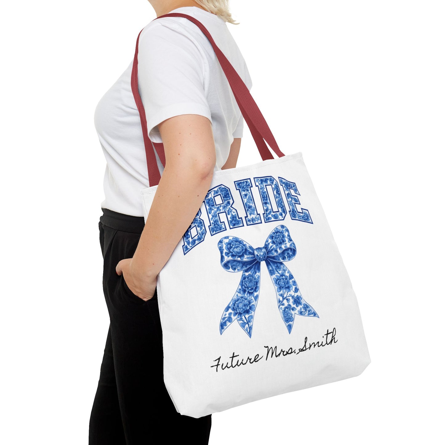 Bridal Tote Bag, Future Mrs. Smith Gift, Wedding Planning, Bride-to-Be Accessory, Personalized Bridal Shower Favor
