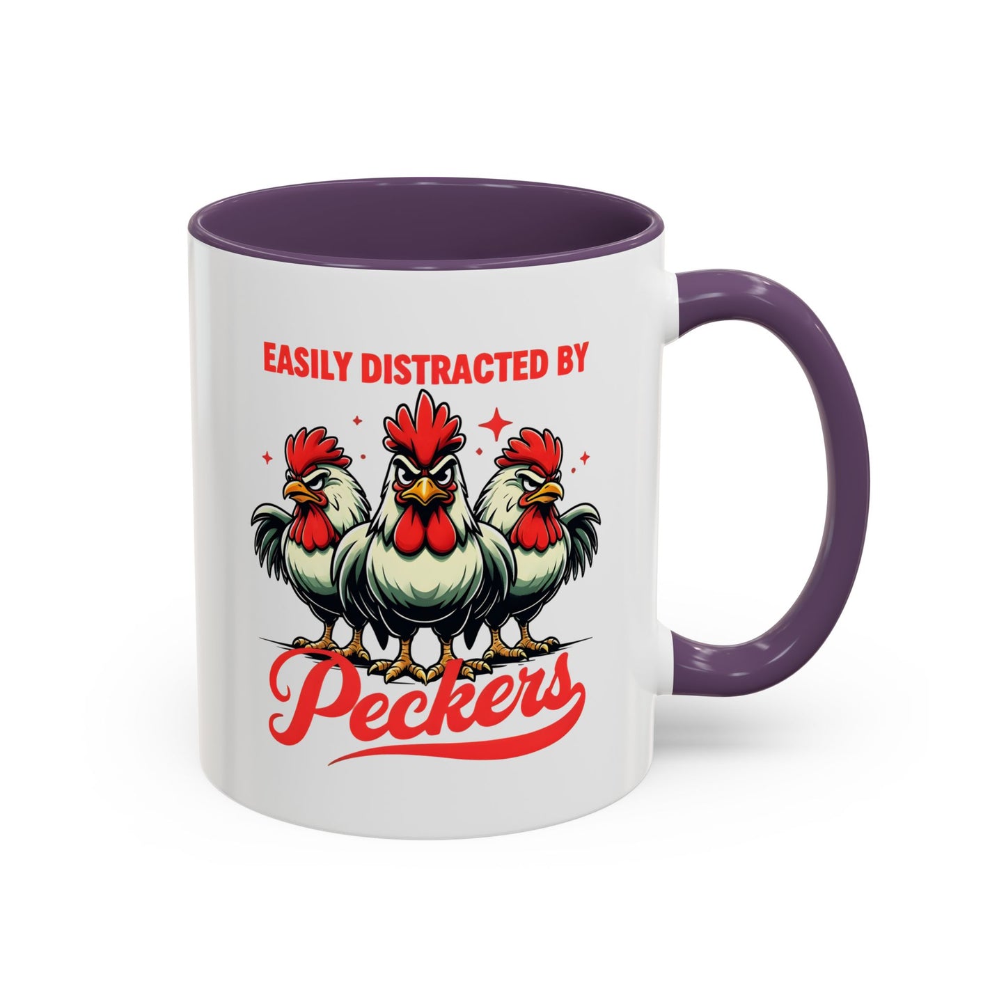 Easily Distracted by Peckers Coffee Mug, Inappropriate Gift, Naughty Valentines, Dark Humor Gift, Offensive Mug, Silly Mug