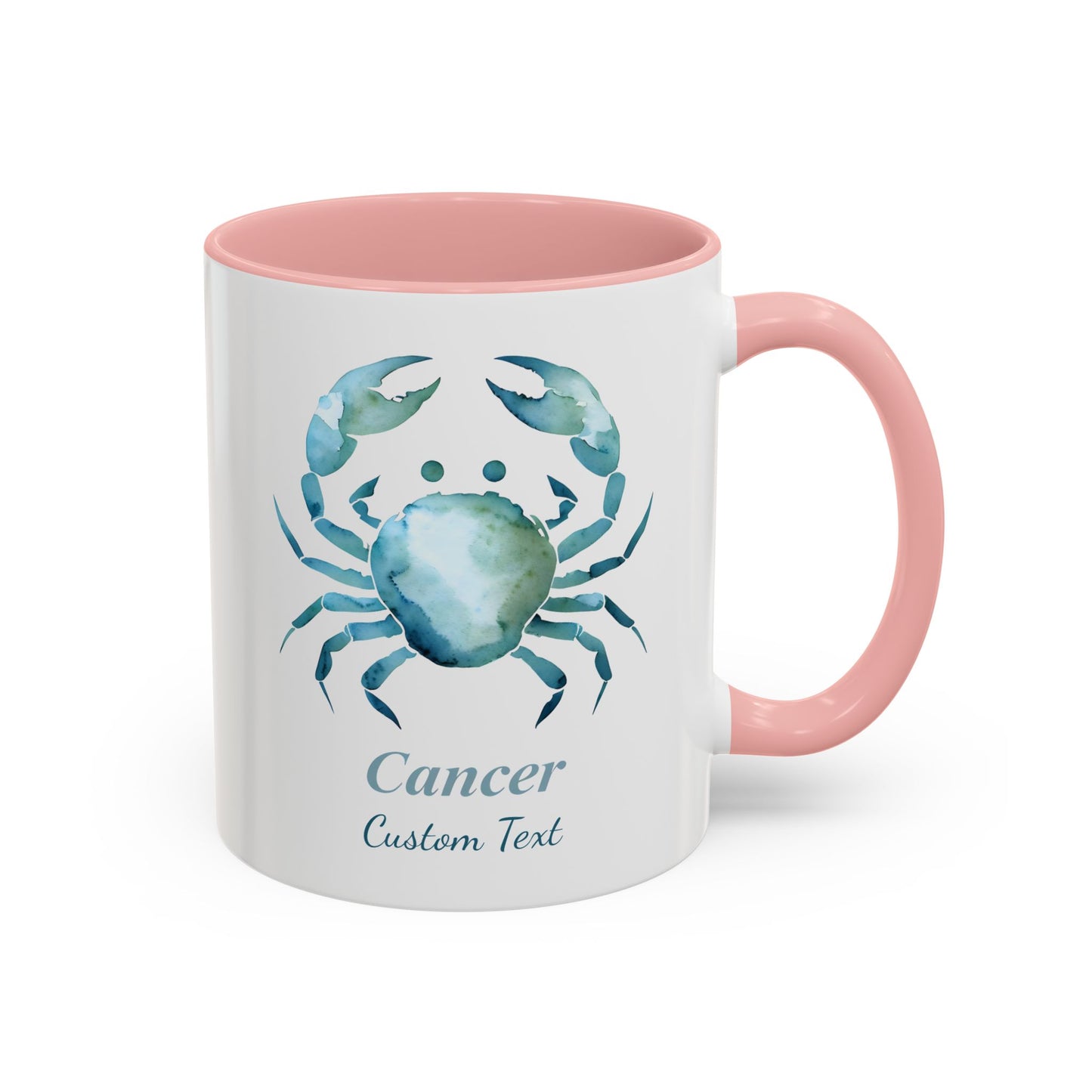 Personalized Cancer Zodiac Accent Coffee Mug, Zodiac Mug, Astrology Mug, Birth Month, Cancer Zodiac Gift, Custom Gift