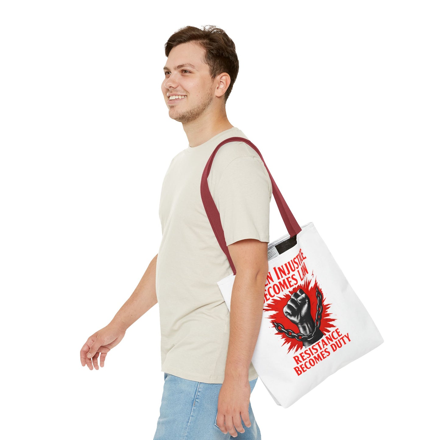 Resistance Duty Tote Bag, Political Protest Tote, Graphic Tote Bag, Subtle Anti Trump, Trendy Tote Bag, Injustice Law