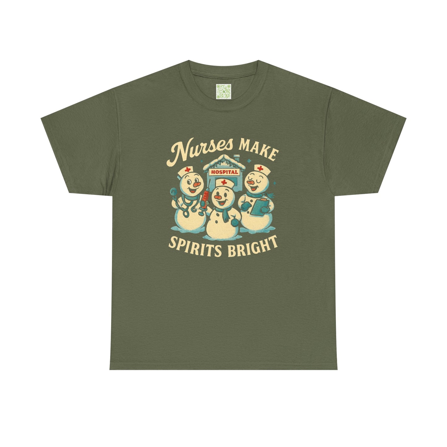 Nurses Make Spirits Bright Tee, Christmas Nurse Shirt, Nurse Holiday, Snowman Tshirt, Gift For Nurse, Nursing Christmas