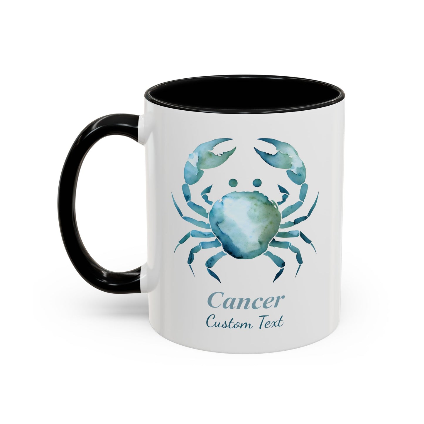 Personalized Cancer Zodiac Accent Coffee Mug, Zodiac Mug, Astrology Mug, Birth Month, Cancer Zodiac Gift, Custom Gift