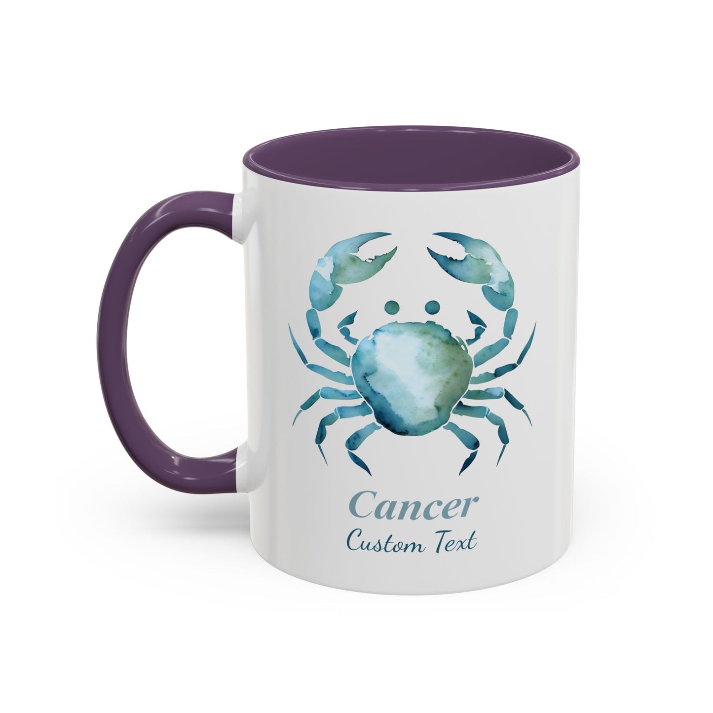 Personalized Cancer Zodiac Accent Coffee Mug, Zodiac Mug, Astrology Mug, Birth Month, Cancer Zodiac Gift, Custom Gift