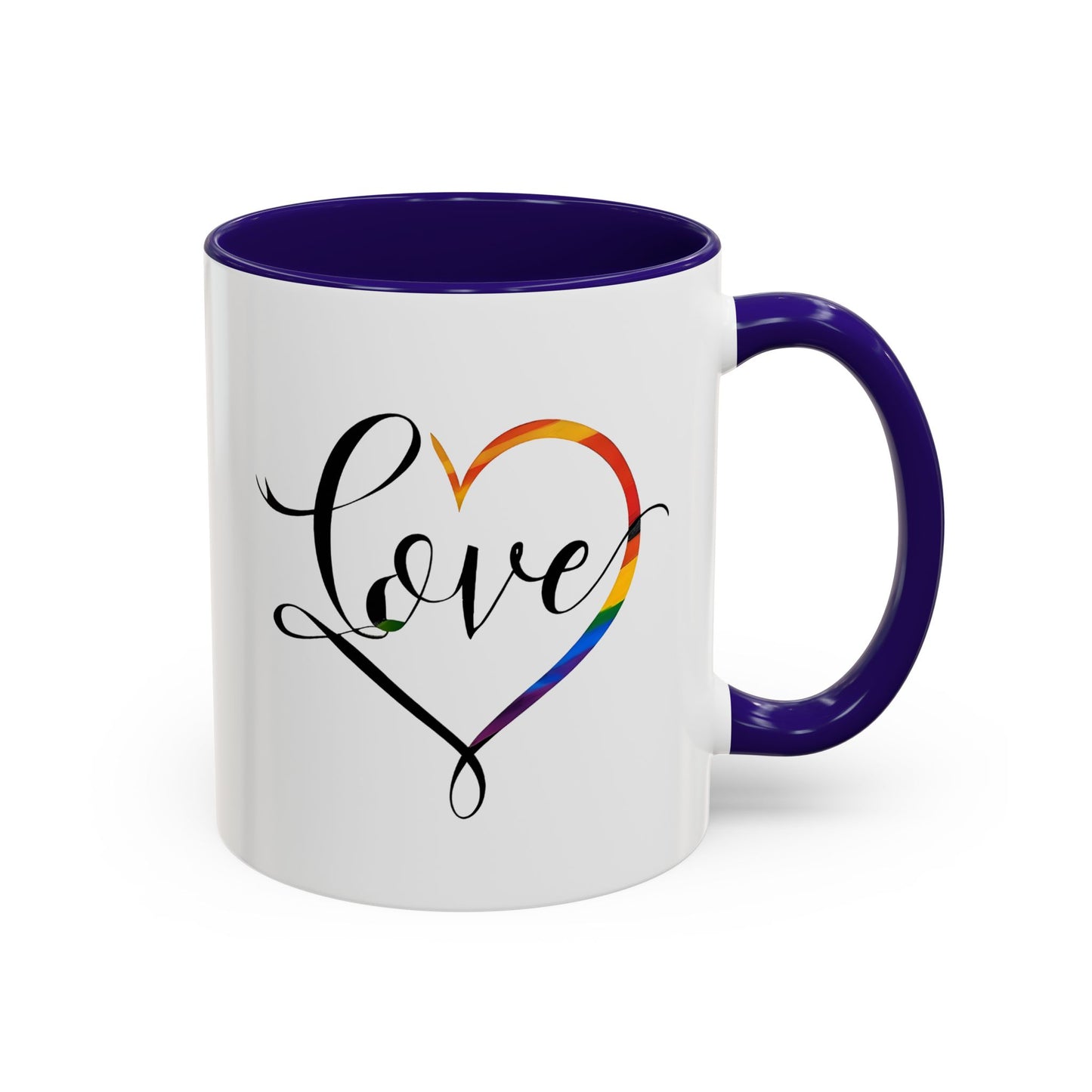Celebration Rainbow Heart Mug - Celebrate Diversity and Unity - Valentine's Gift - Pride Celebration Mug