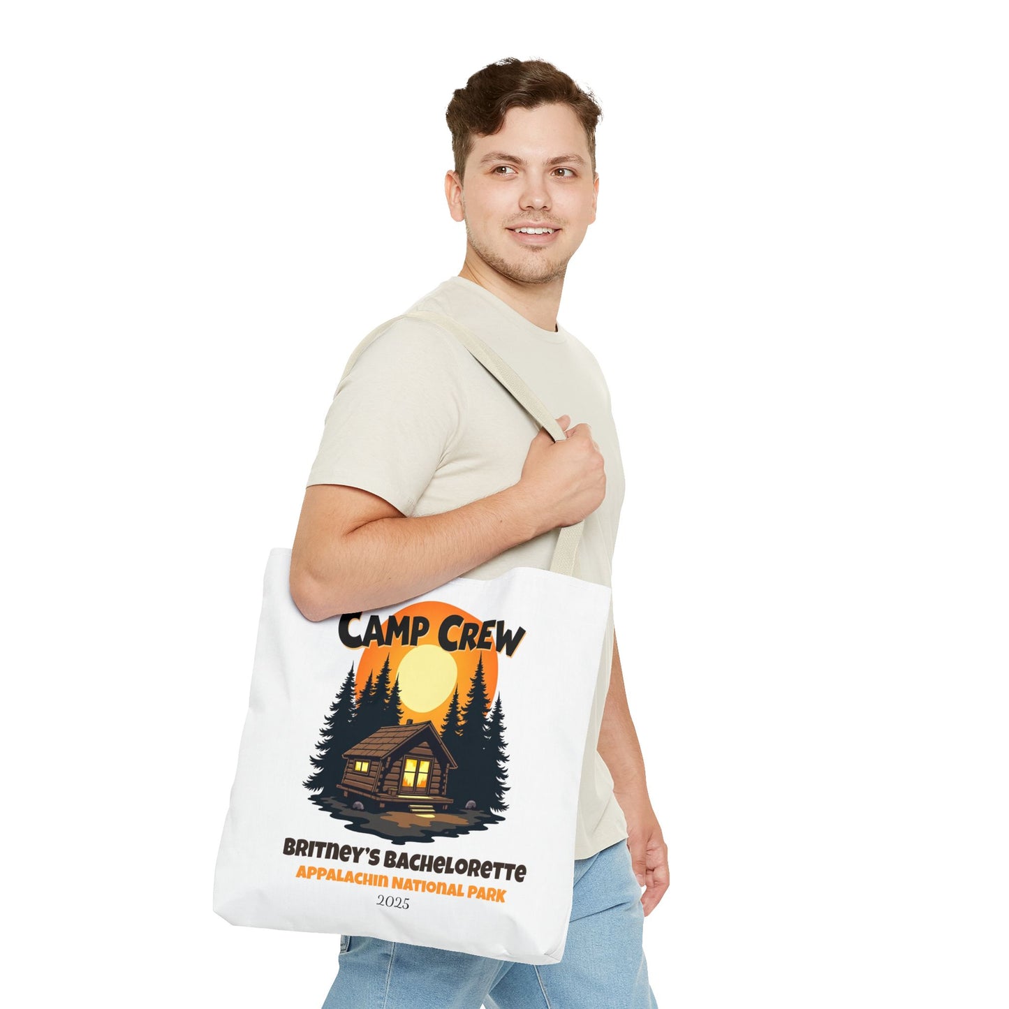 Bachelorette Camp Crew Tote Bag, Bride Beach Bag, Camp Bride, Camping Bach, Bridal Tote Bag, Custom Beach Bag