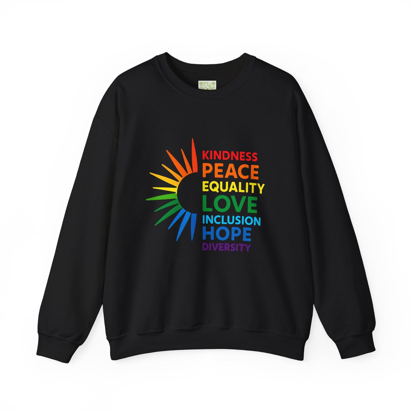 Pride Crewneck Sweatshirt, LGBTQ Sweatshirt, Kindness Peace Equality, Pride 2025, Pride Month Tee, Gay Rights, Inclusion Hope Diversity