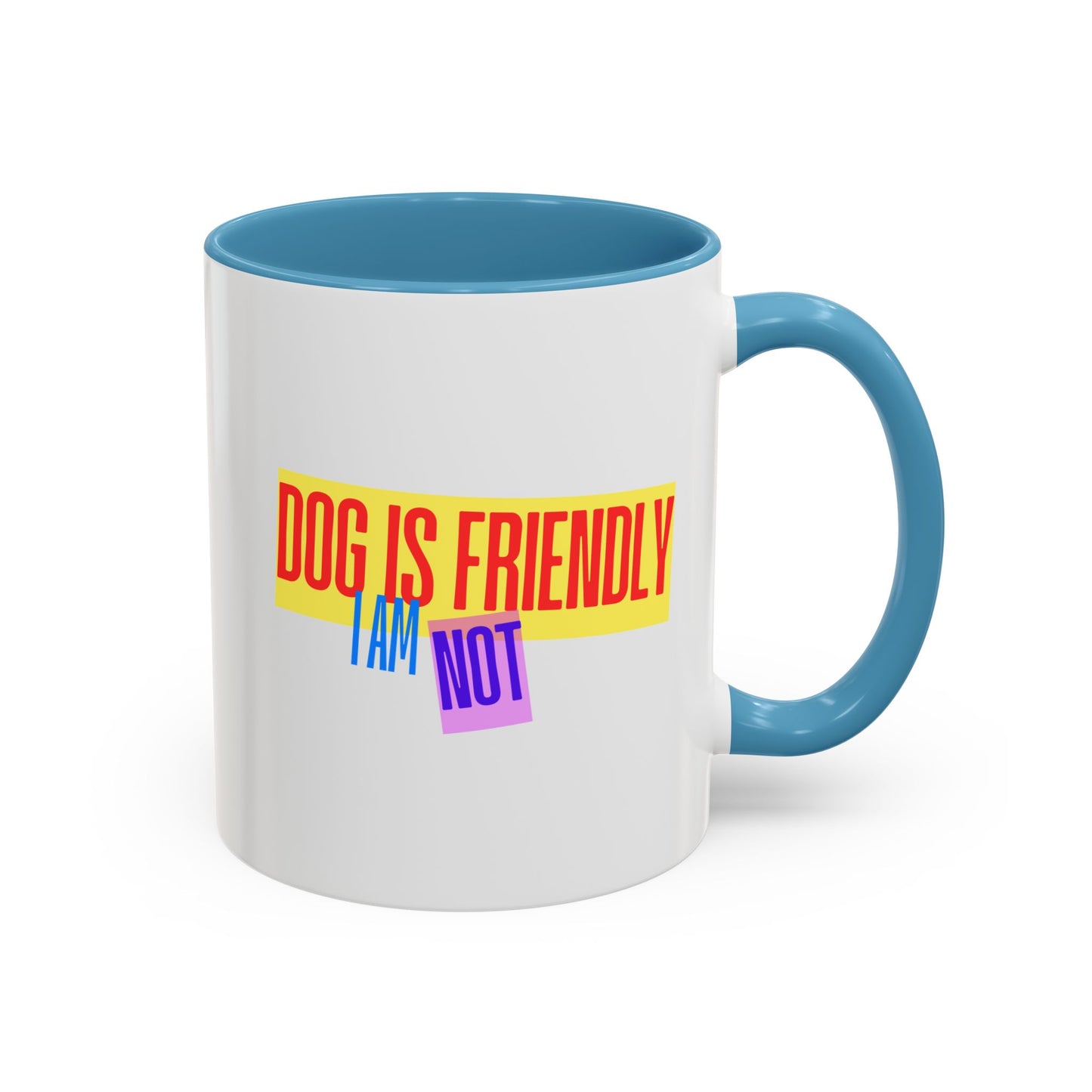Funny Basset Hound Dog Lover Mug, Dog is Friendly, I am Not' Coffee Cup, Dog Mom Gift for Pet Lovers with Attitude and Humor
