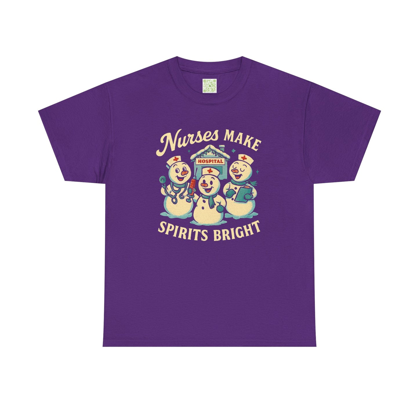 Nurses Make Spirits Bright Tee, Christmas Nurse Shirt, Nurse Holiday, Snowman Tshirt, Gift For Nurse, Nursing Christmas