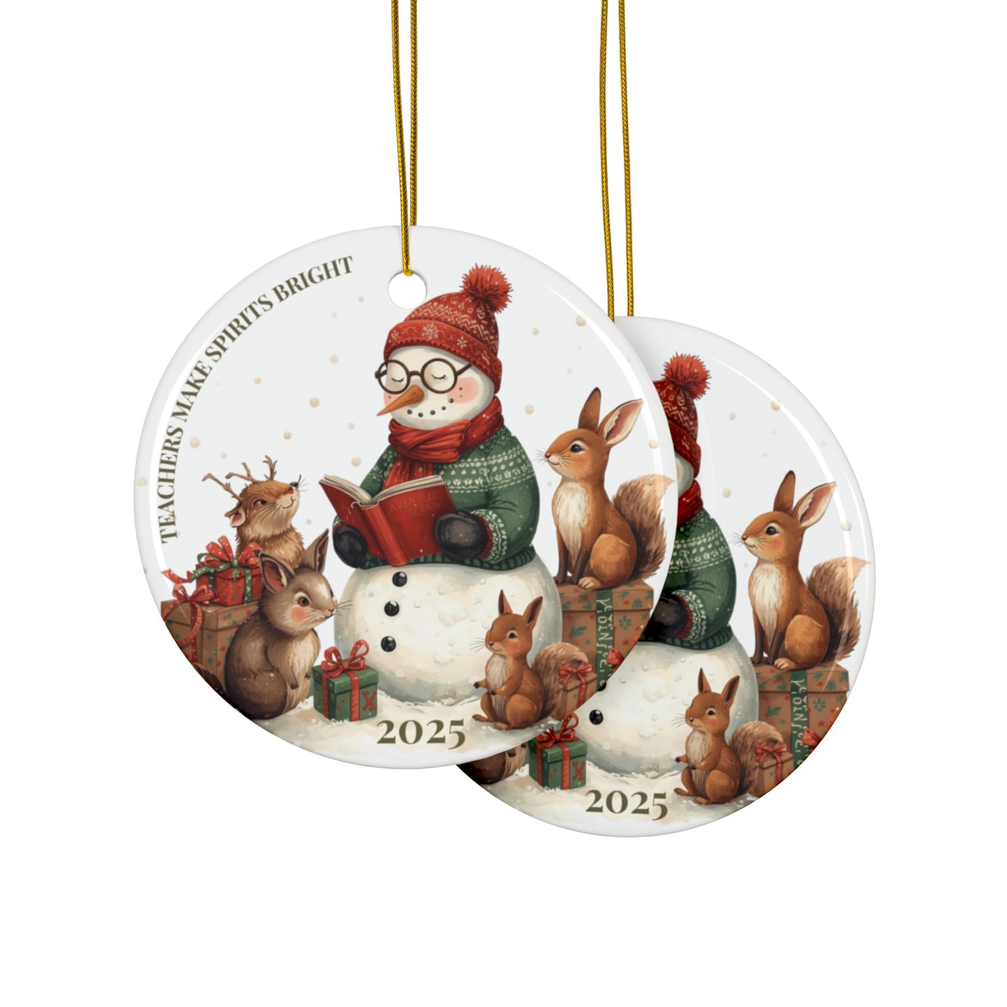Teacher Christmas Ornament, Snowman Teacher Gift 2025, Teachers Make Spirits Bright, Ornament Exchange, Student Teacher Thank You