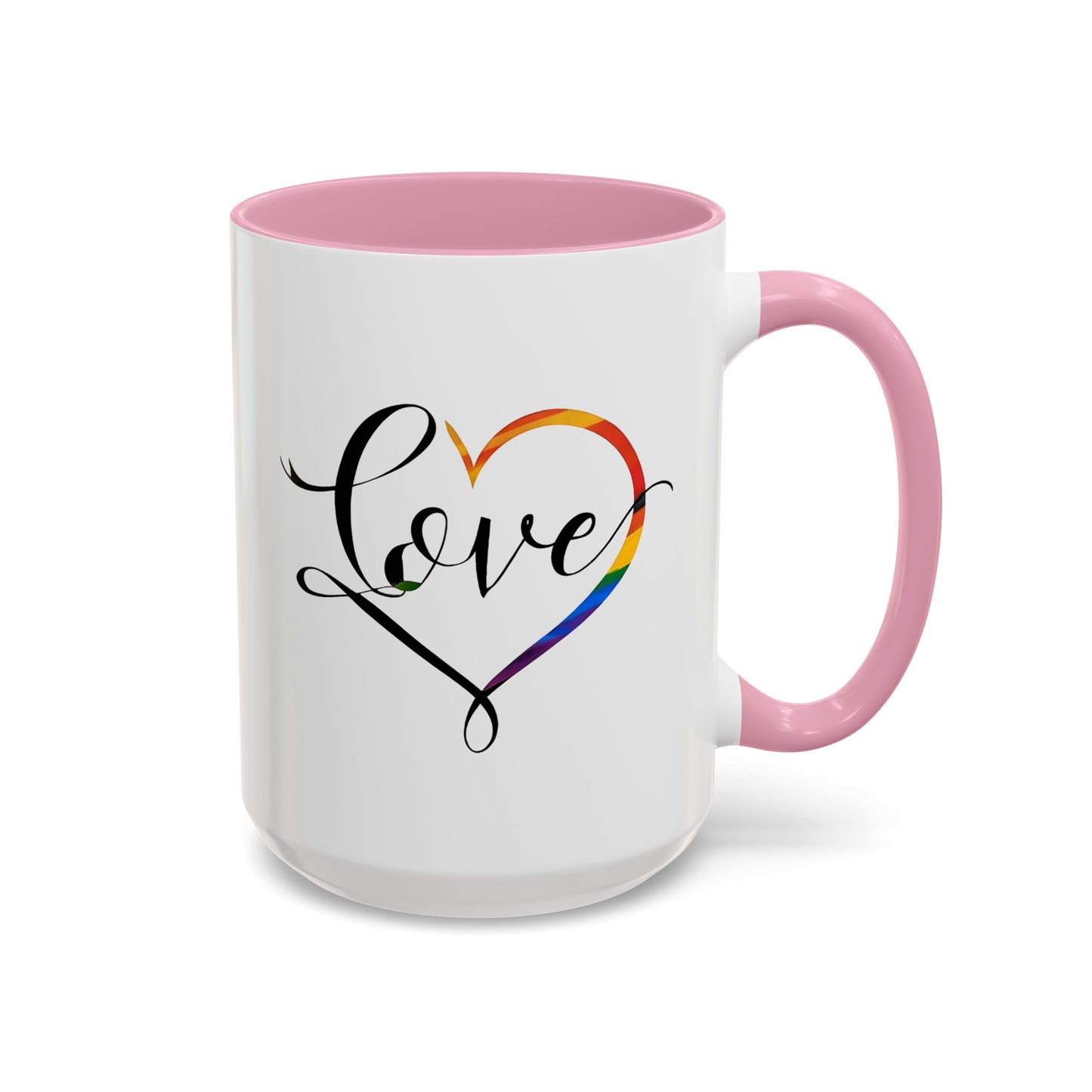 Celebration Rainbow Heart Mug - Celebrate Diversity and Unity - Valentine's Gift - Pride Celebration Mug