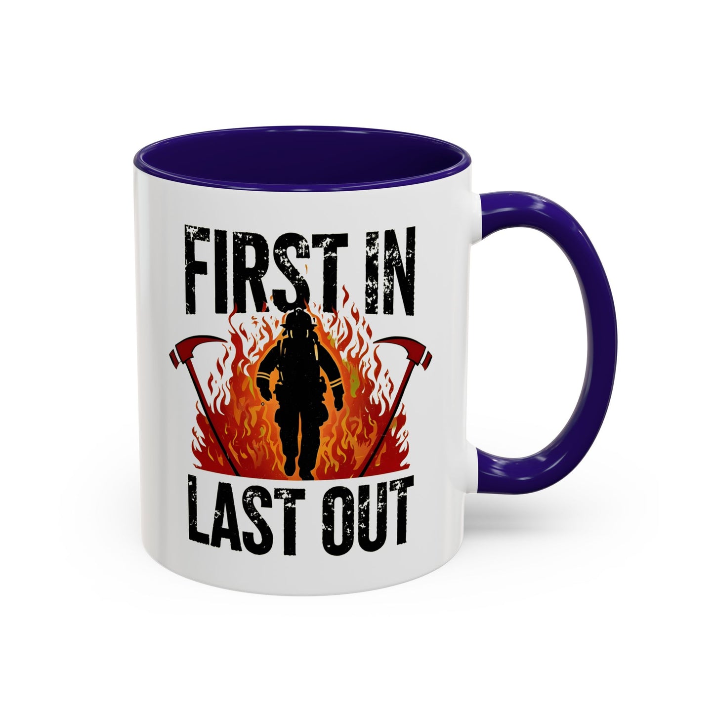 Firefighter First In Last Out Mug, Female Firefighter Gift, Firefighter Wife Mug, Thin Red Line, Firefighter Gift