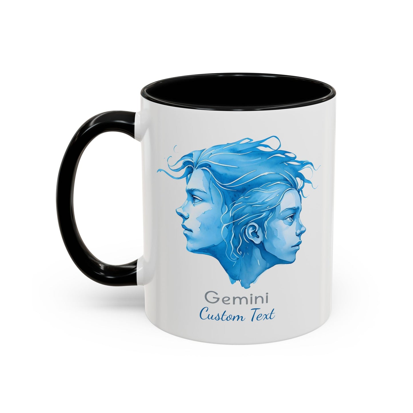 Personalized Gemini Accent Coffee Mug, Zodiac Mug, Astrology Mug, Gemini Birthday Gift, Gemini Zodiac Gift, Custom Zodiac Gift