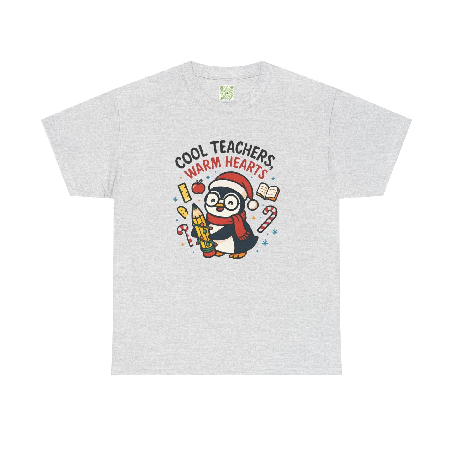 Cool Teachers Warm Hearts Tee, Penguin Lover Shirt, Christmas Penguin, Teacher Holiday Gift, 2nd Grade Teacher