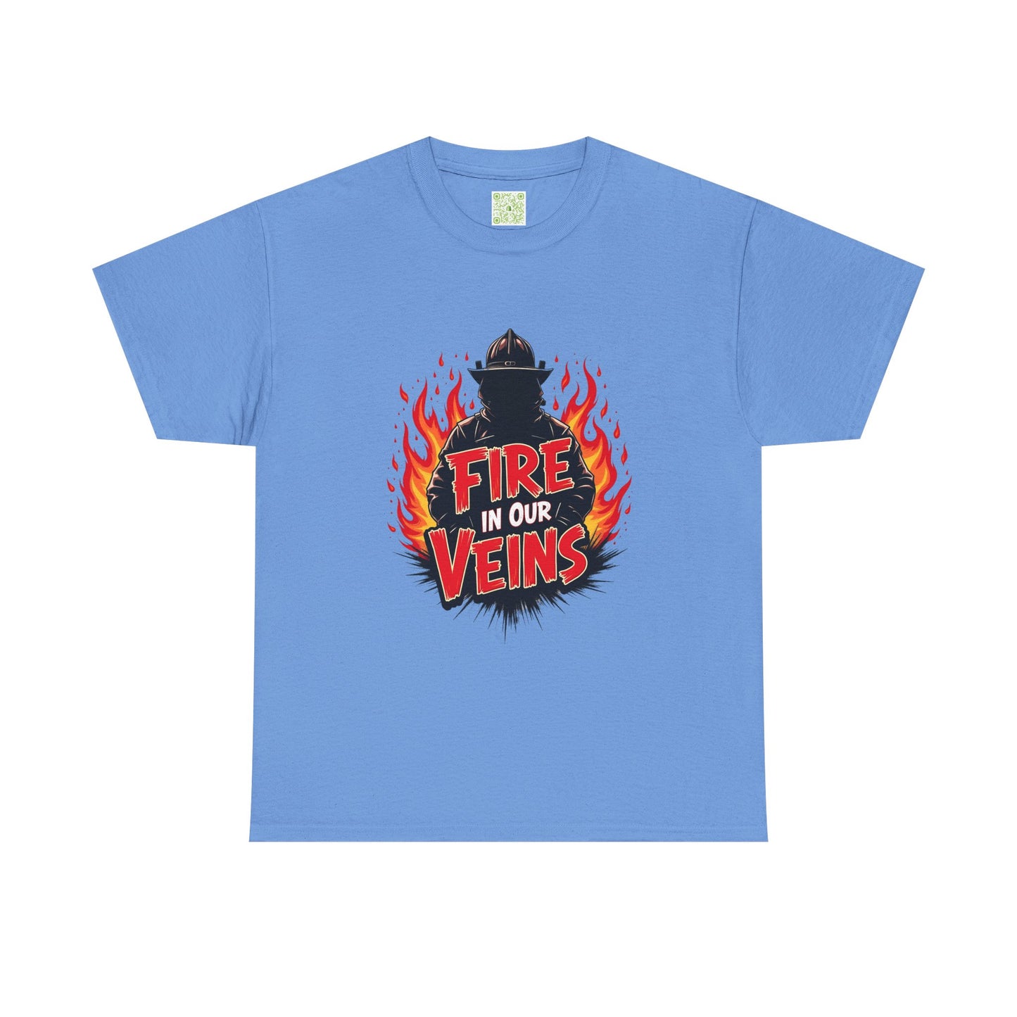 Firefighter Fire in Our Veins TShirt, Firefighter Gift, Firefighting Tee, Thin Red Line, Fireman T-Shirt, Fire Fighting