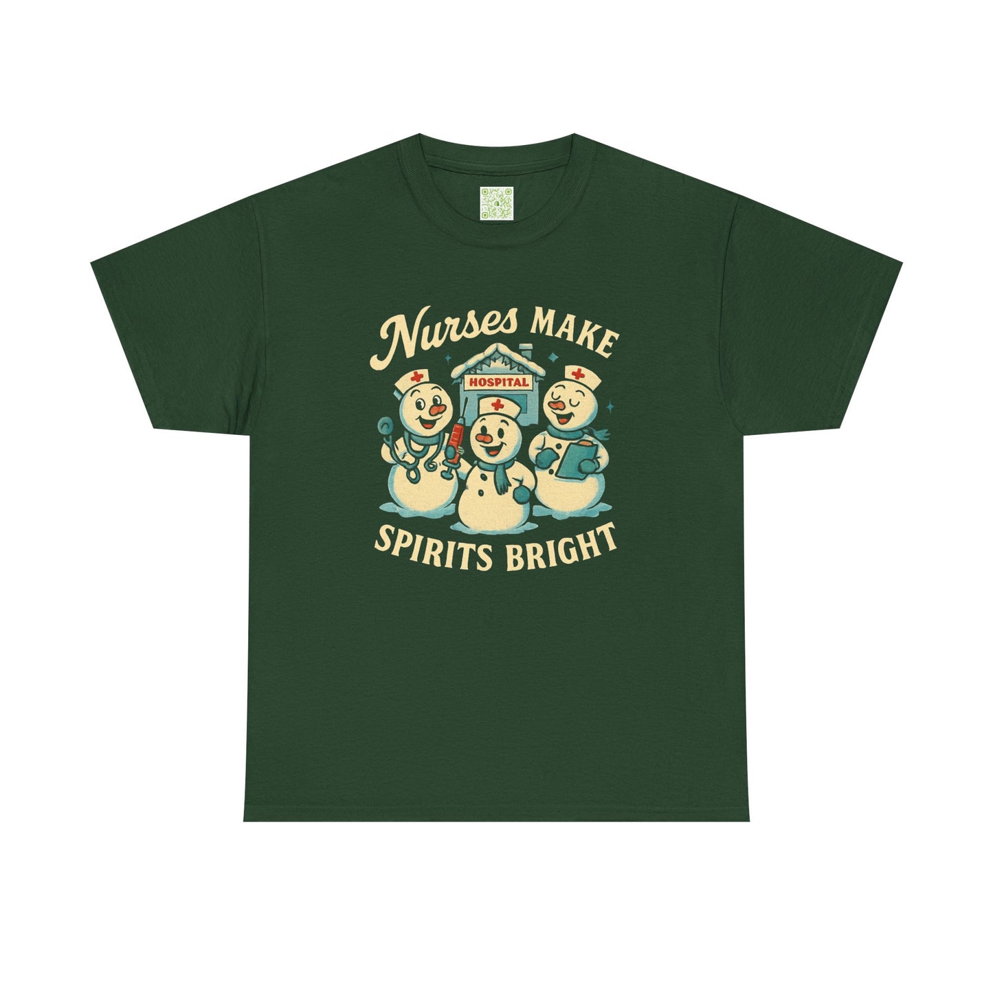 Nurses Make Spirits Bright Tee, Christmas Nurse Shirt, Nurse Holiday, Snowman Tshirt, Gift For Nurse, Nursing Christmas