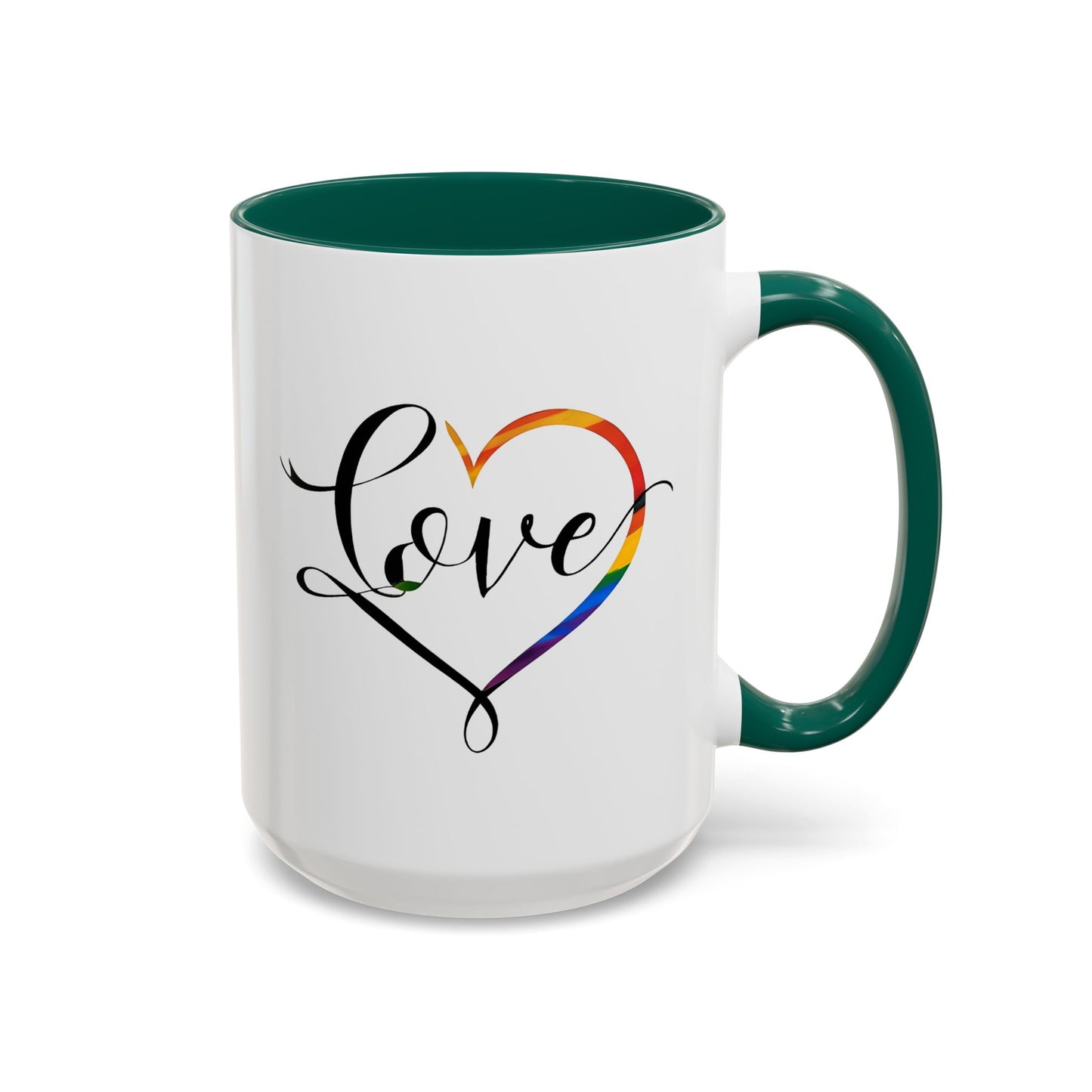 Celebration Rainbow Heart Mug - Celebrate Diversity and Unity - Valentine's Gift - Pride Celebration Mug