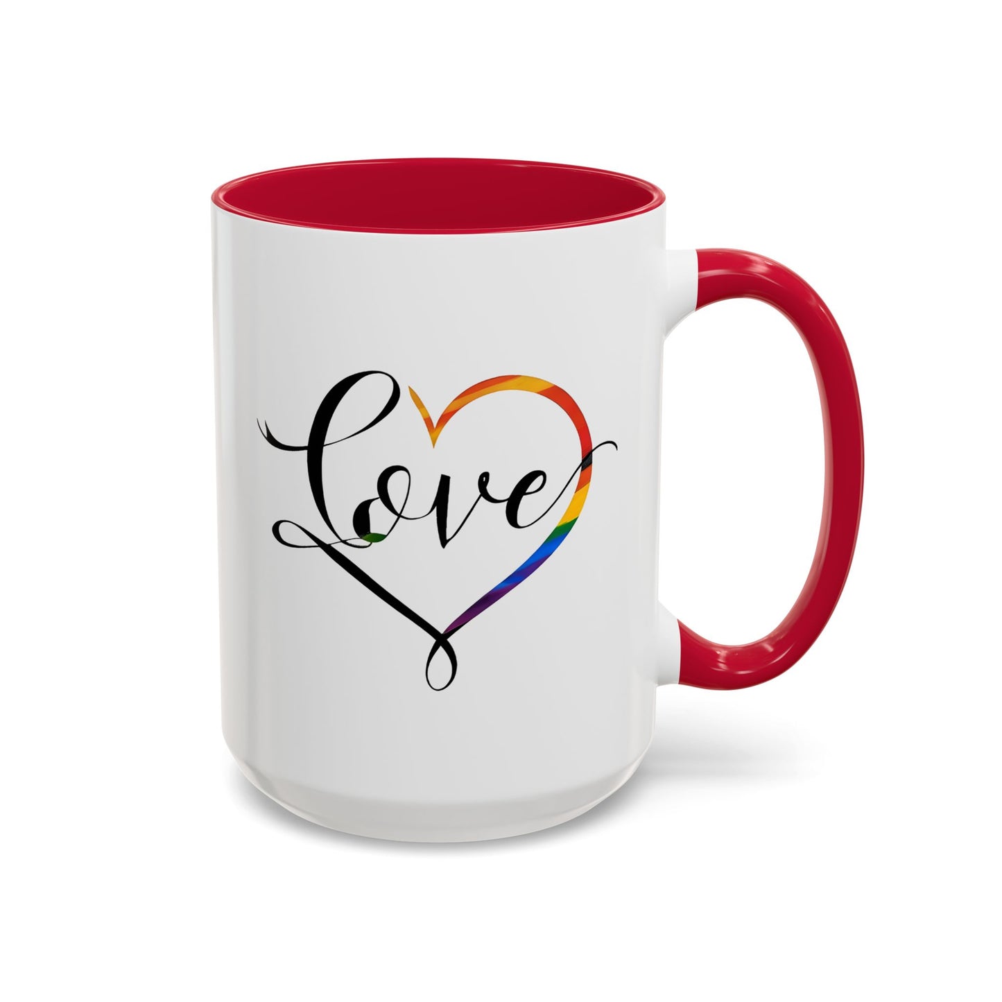 Celebration Rainbow Heart Mug - Celebrate Diversity and Unity - Valentine's Gift - Pride Celebration Mug