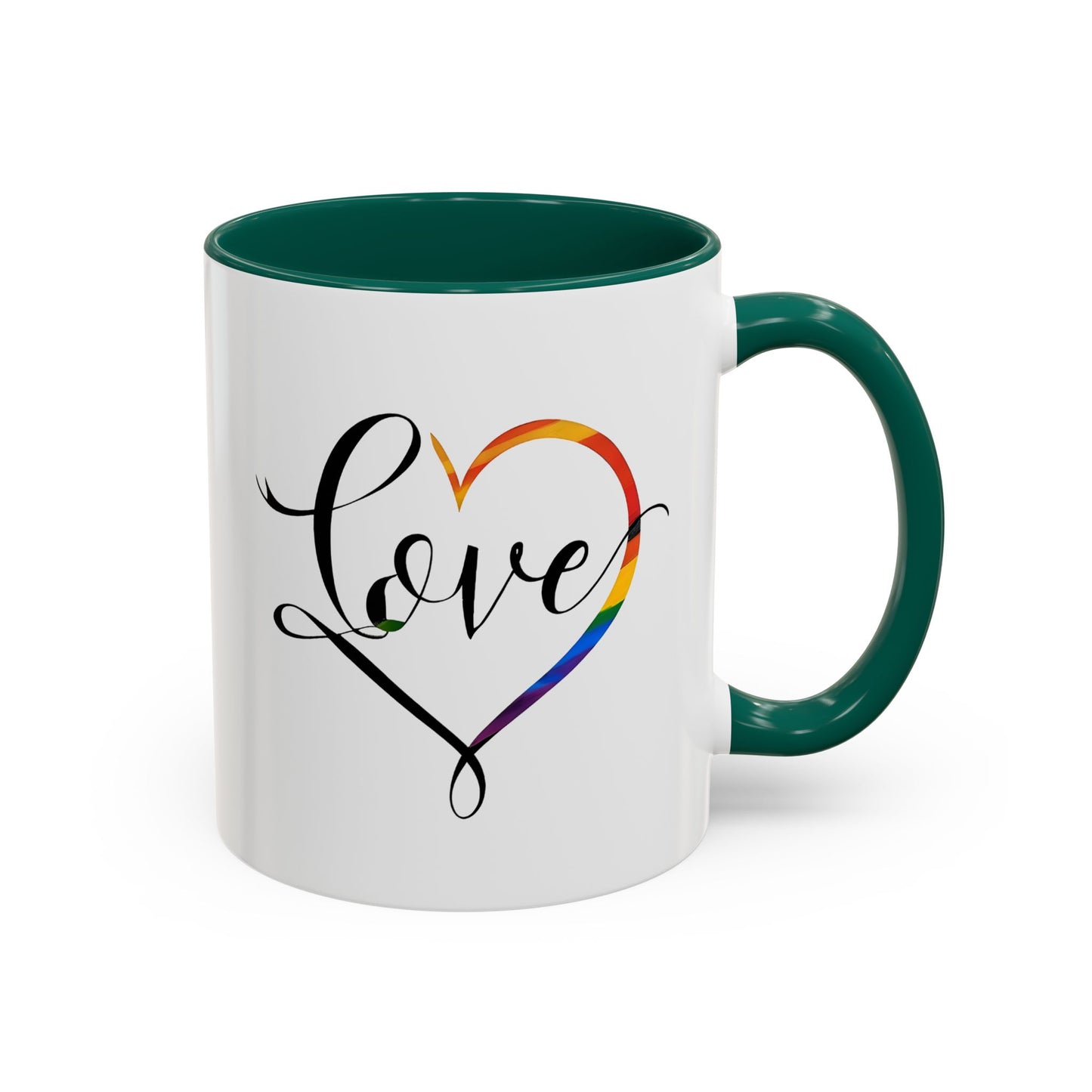 Celebration Rainbow Heart Mug - Celebrate Diversity and Unity - Valentine's Gift - Pride Celebration Mug