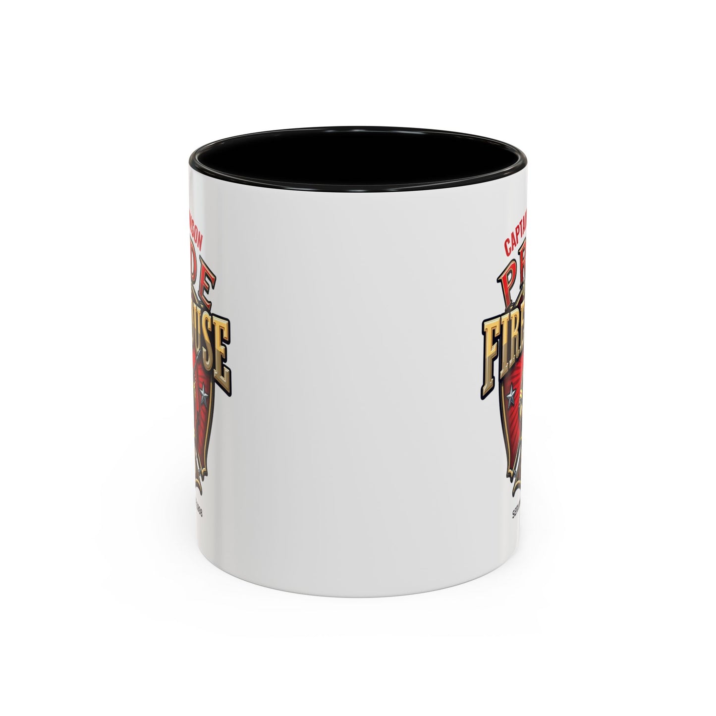 Personalized Pride of the Firehouse Shield Mug, Fire Department, Fire Fighter Gift, Firefighter Mug, Firefighter Dad Gift