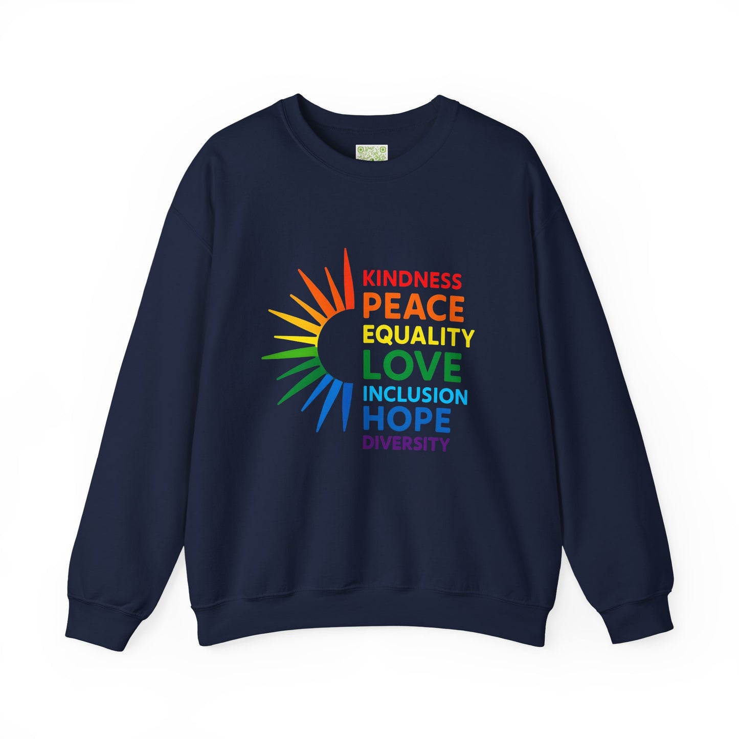 Pride Crewneck Sweatshirt, LGBTQ Sweatshirt, Kindness Peace Equality, Pride 2025, Pride Month Tee, Gay Rights, Inclusion Hope Diversity
