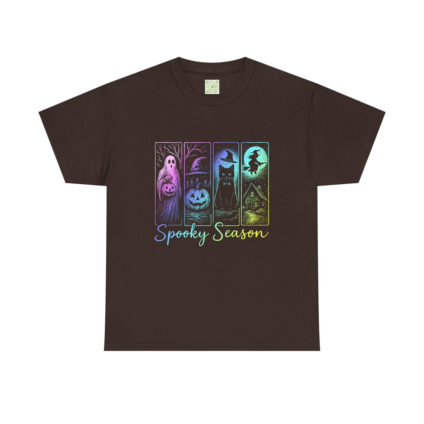 Halloween Pumpkin Shirt featuring spooky graphics for the fall season, perfect for embracing the festive spirit.